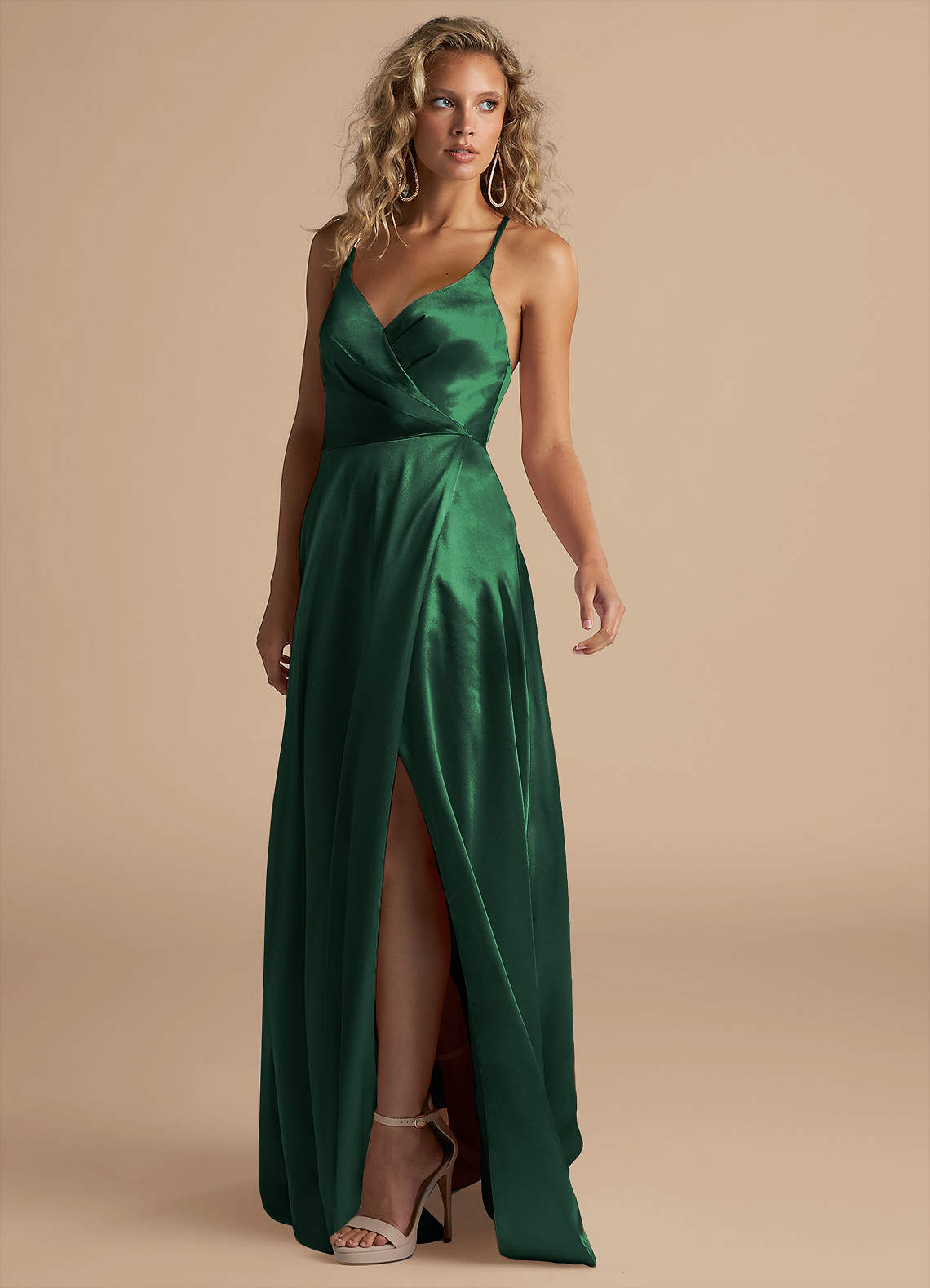 dark sage green bridesmaid dresses Chiffon V-neck Appliques shoulder trumpet bridesmaid dress in sage green features a stunning sweeping side drape dark sage green bridesmaid dresses