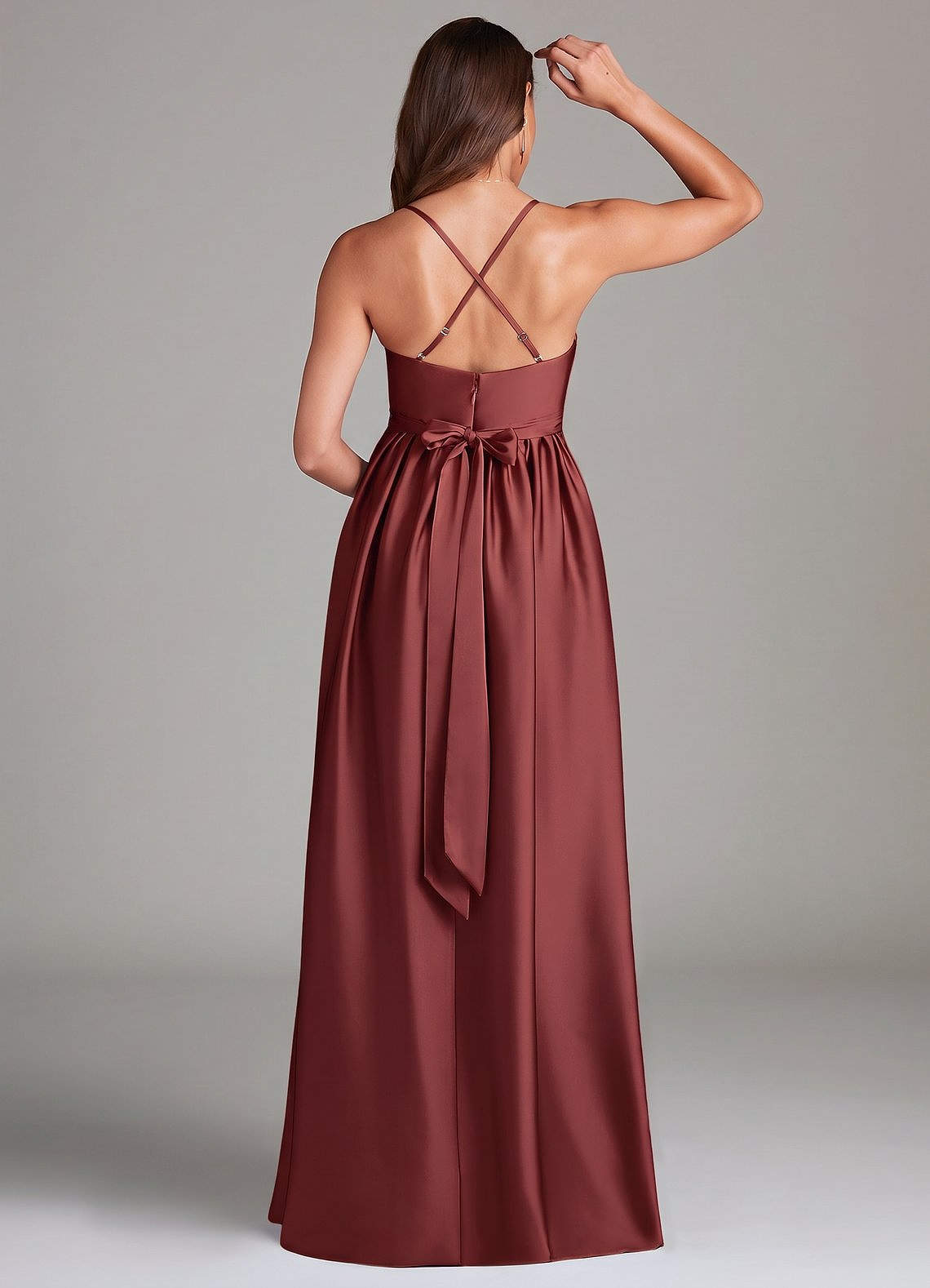 Azazie A-Line Sweetheart Floor-Length Stretch Satin Maternity Bridesmaid Dresses