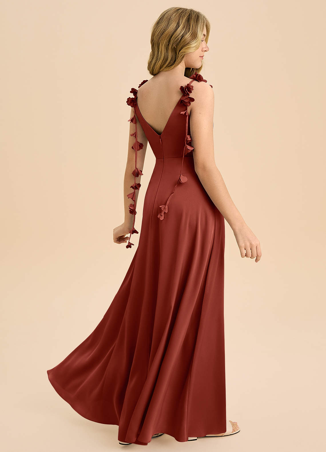 terracotta junior bridesmaid dresses Azazie Gumdrop Junior