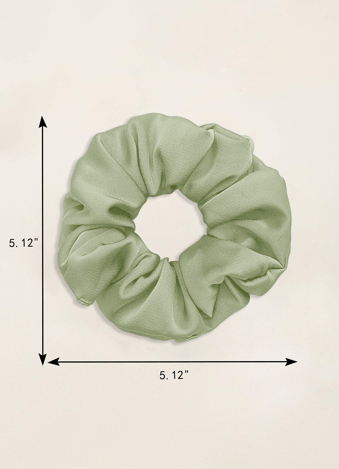 front Matching Color Bridesmaid Stretch Satin Over Size Scrunchies 3Pack