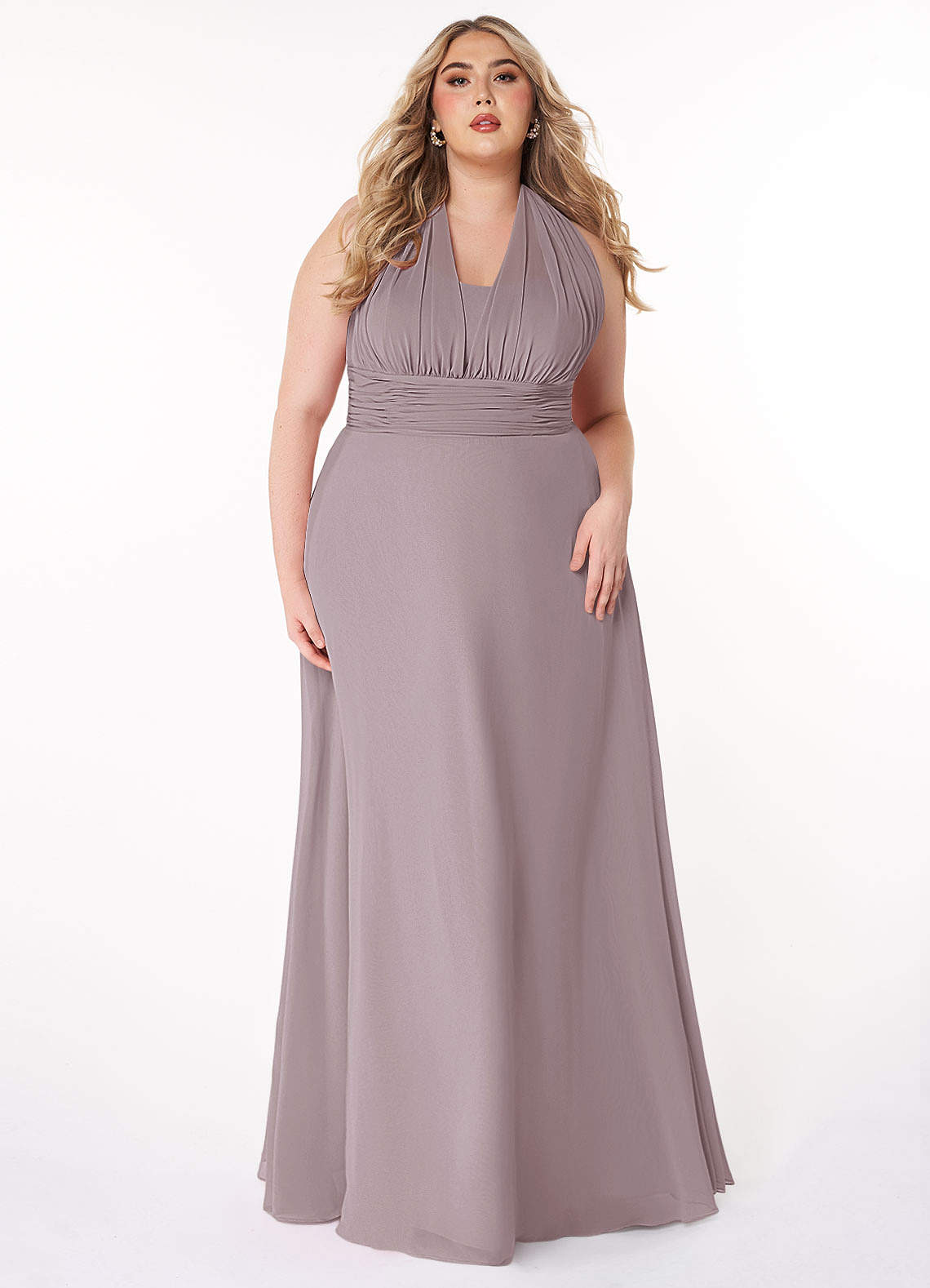 Azazie Fifi Bridesmaid Dresses A-Line Convertible Chiffon Floor-Length Dress image1