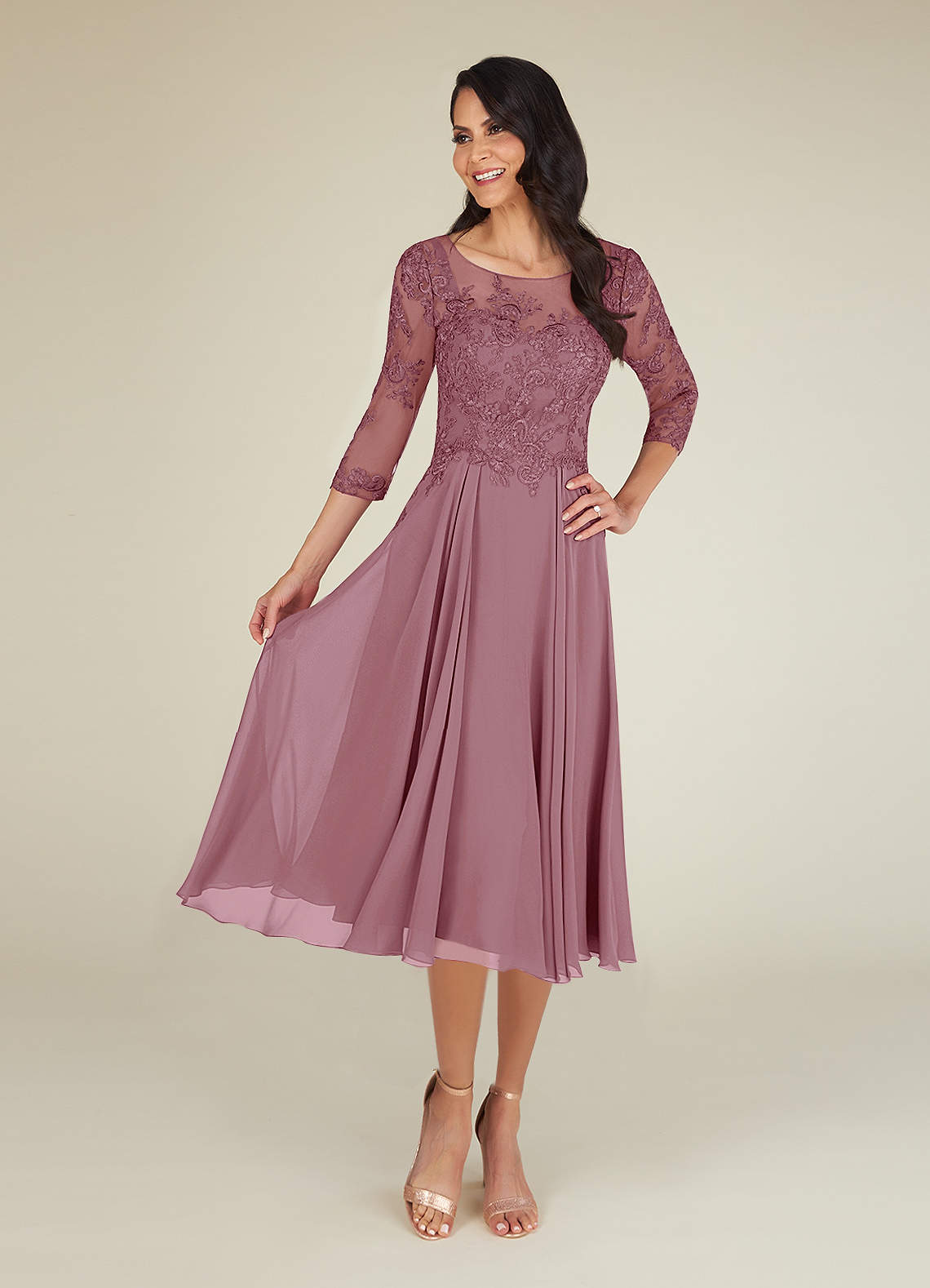 Vintage Mother of Bride Dresses Tea Length