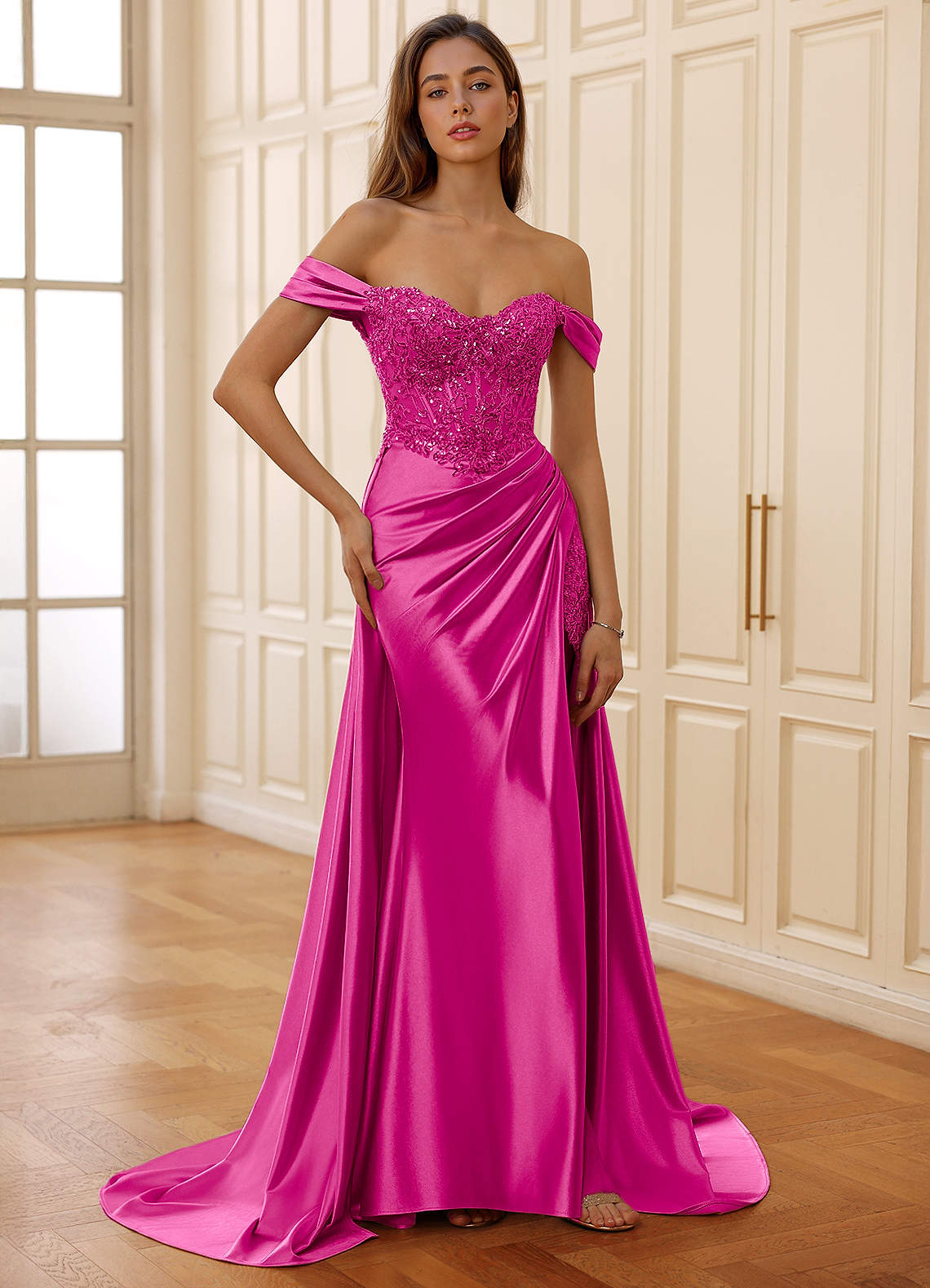 Rowane Magenta Corset Rhinestone Sheer Lace Prom Dress Prom and Homecoming Dresses | Azazie AU Rowane Magenta Corset Rhinestone Sheer Lace Prom Dress Prom and Homecoming Dresses | Azazie AU