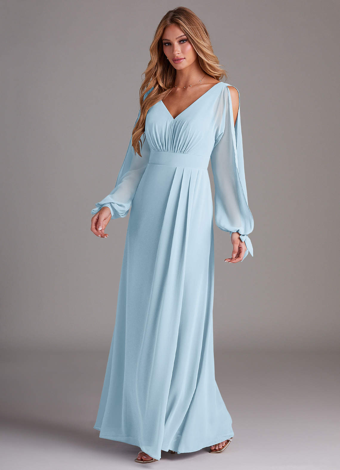 Azazie Matilda Ready to Ship Sky Blue Chiffon Bridesmaid Dresses | Azazie Azazie Matilda Ready to Ship Sky Blue Chiffon Bridesmaid Dresses | Azazie
