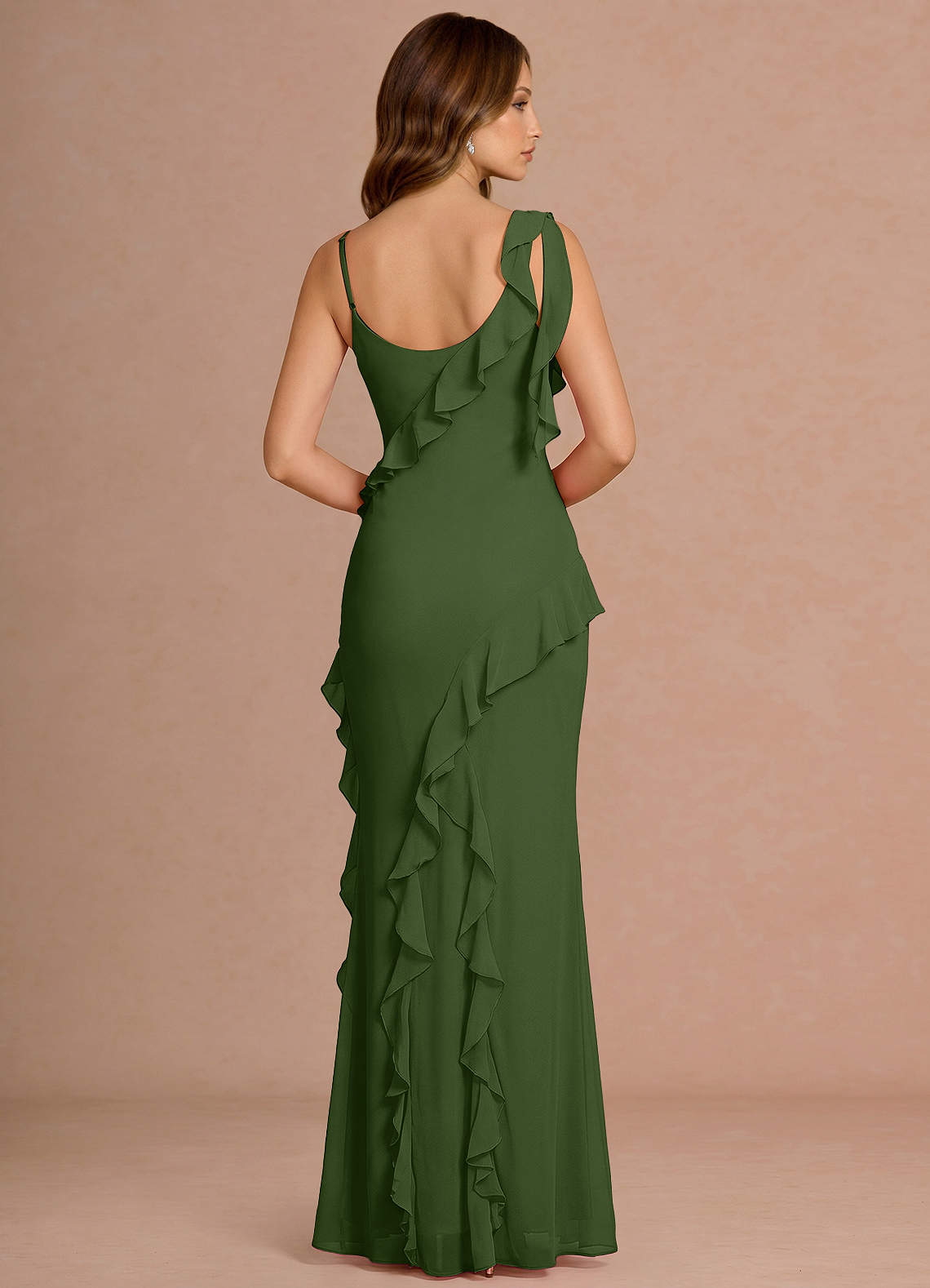 lilac green dress Giselle Frosted Maxi Ready to Ship Wrap dress