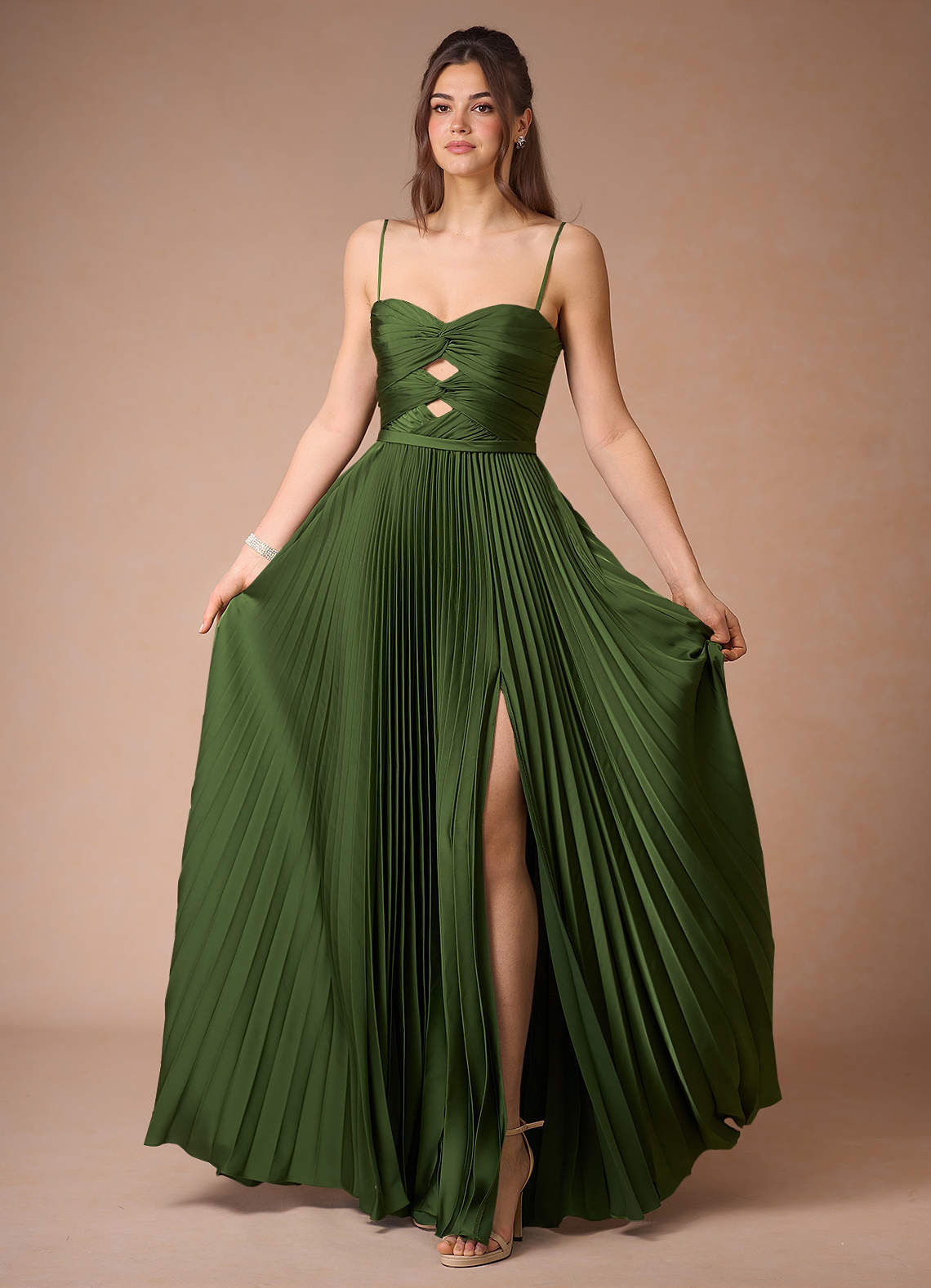 green maid of honor dress Fairy Long Modest Green Bridesmaid Dresses 242251311 – TANYA BRIDAL