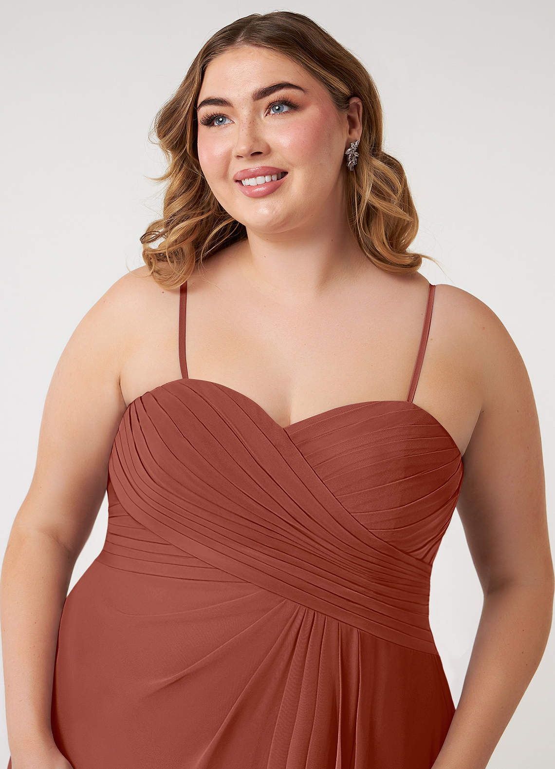 Azazie Arabella Allure Final Sale Desert Rose A-Line Sweetheart Neckline Chiffon Convertible Dress image18