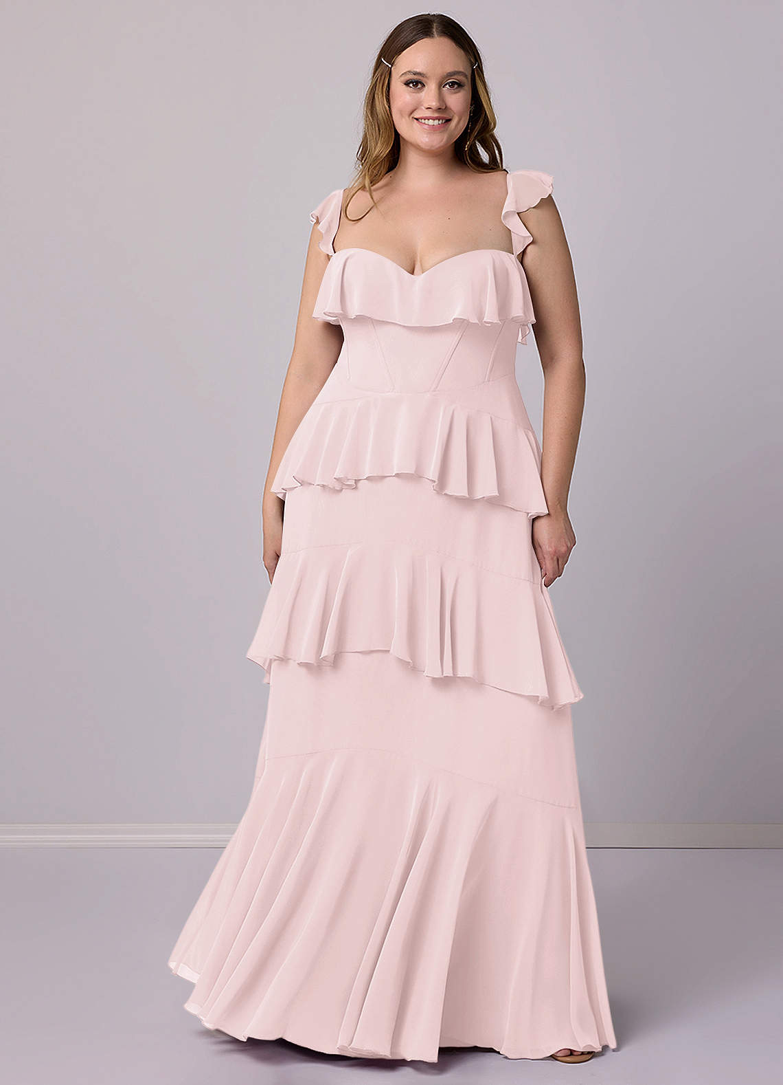 Barbie ♥ Azazie Bridesmaid Dresses A-Line Sweetheart Neckline Chiffon Floor-Length Dress image7