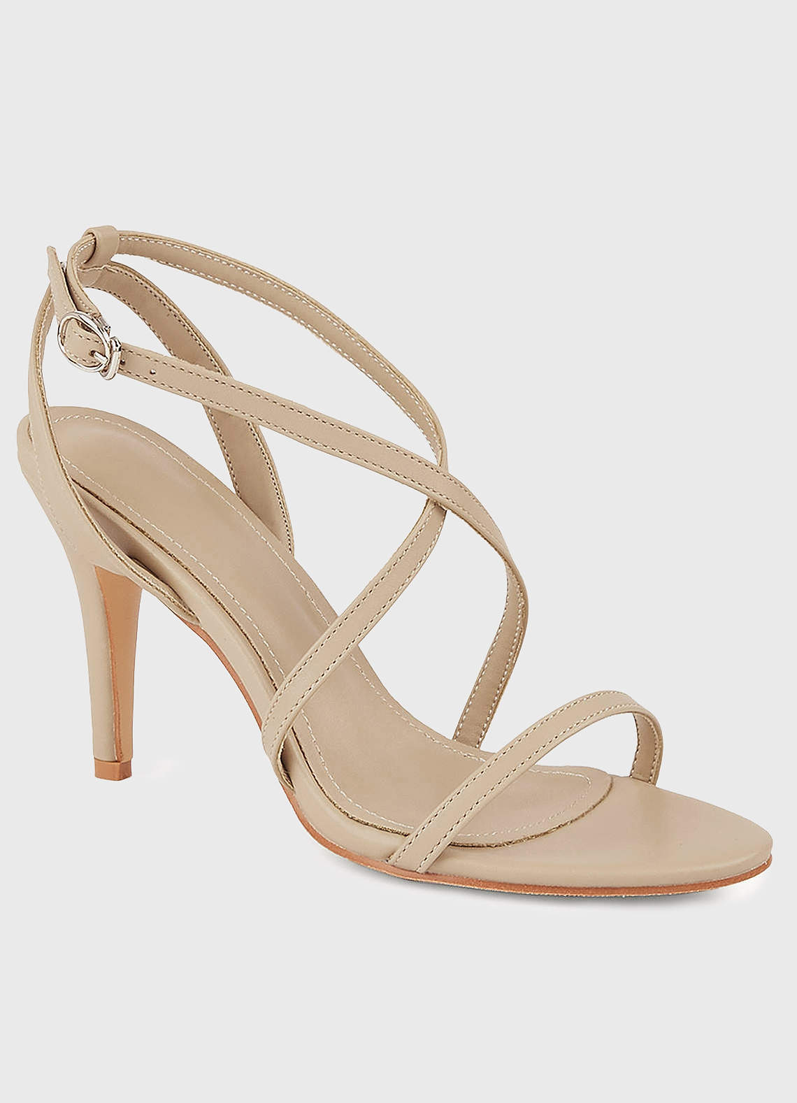 front Strappy Stiletto Heels