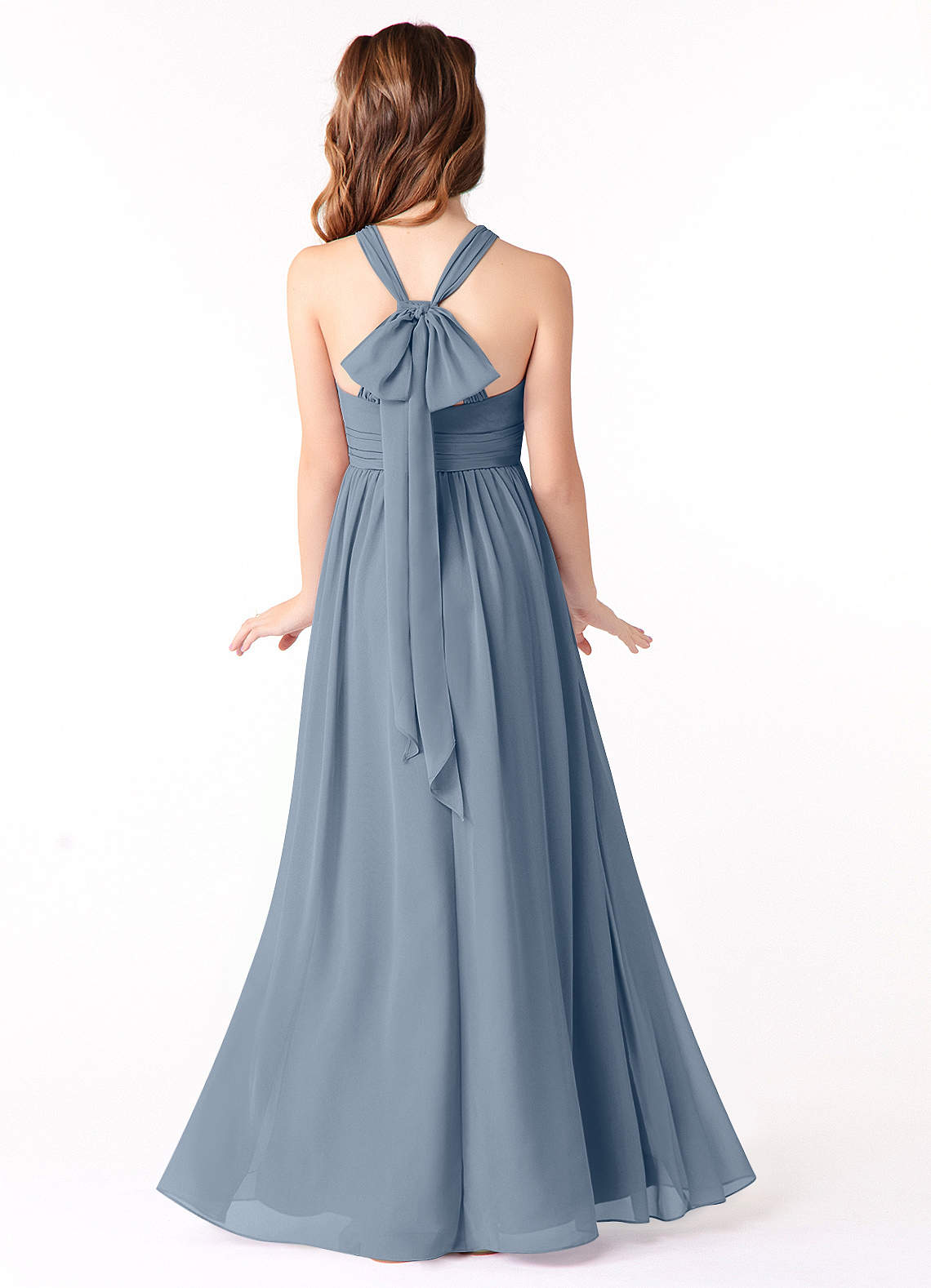 Azazie Jaylah Junior Twilight A-Line Ruched Chiffon Dress image1