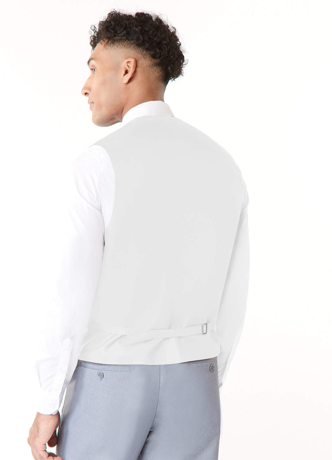front Set aus Weste und Fliege aus mattem Satin