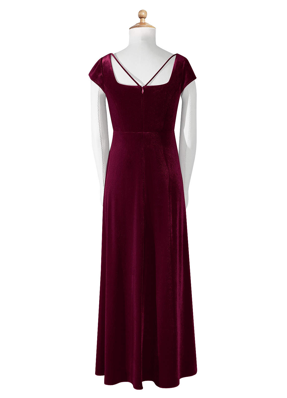 strapless open back dress Glow Bow Velvet Dress Red / M by Sugarlips main image 1