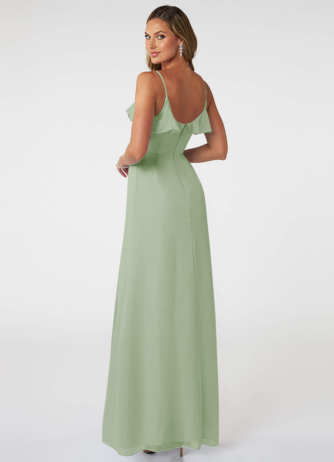 princess polly baby blue dress Coast Petite Satin Back Maxi Bridesmaid Dress - Sage - 40% Off main image 0