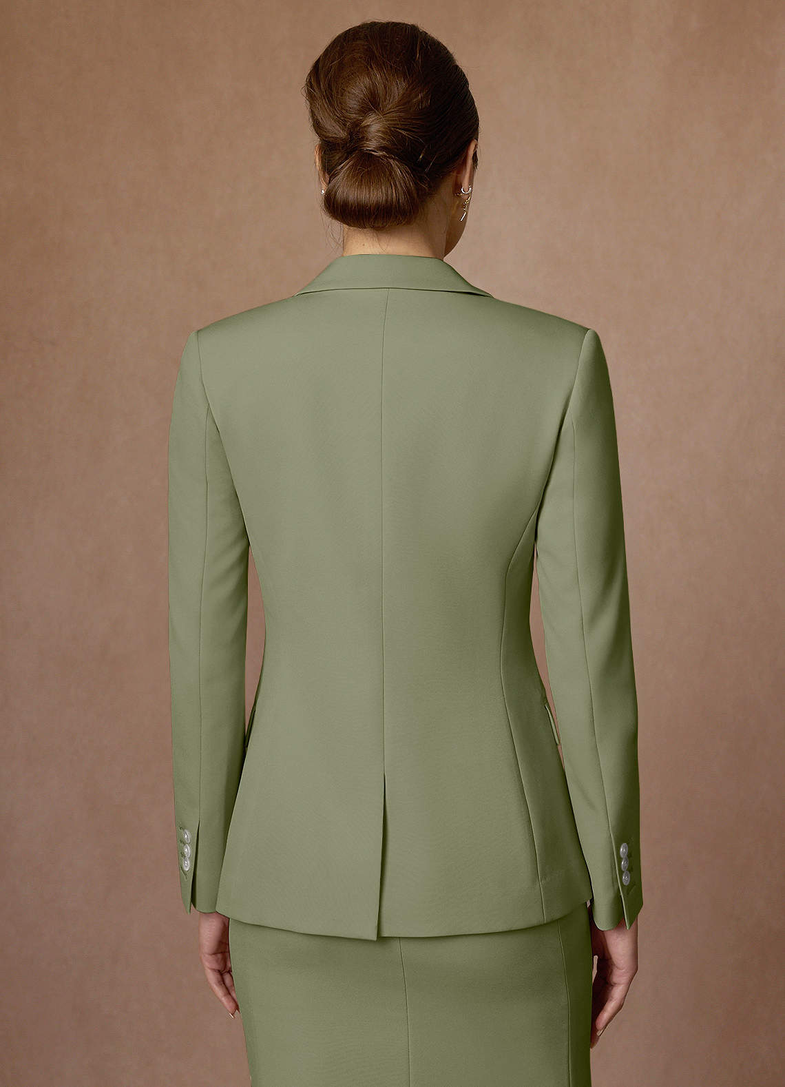 front Kennedy Pistachio Structured Stretch Dress