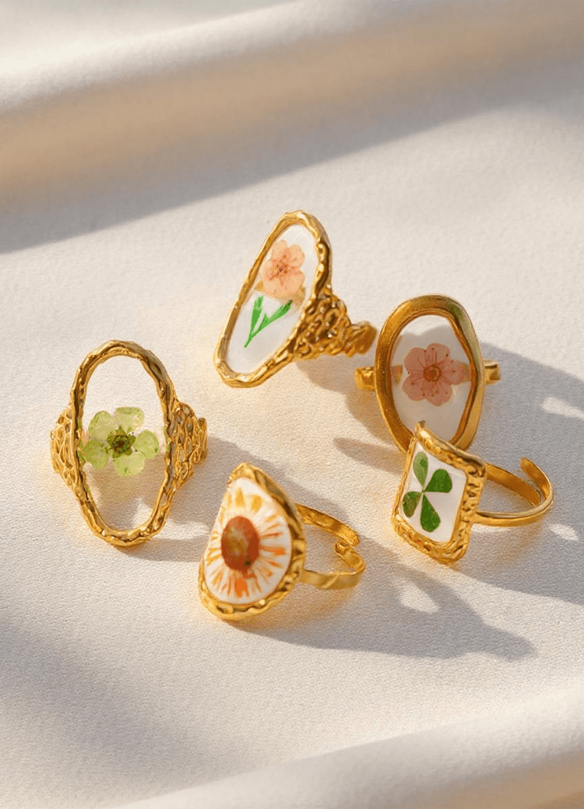 front Autumn Flower Ring