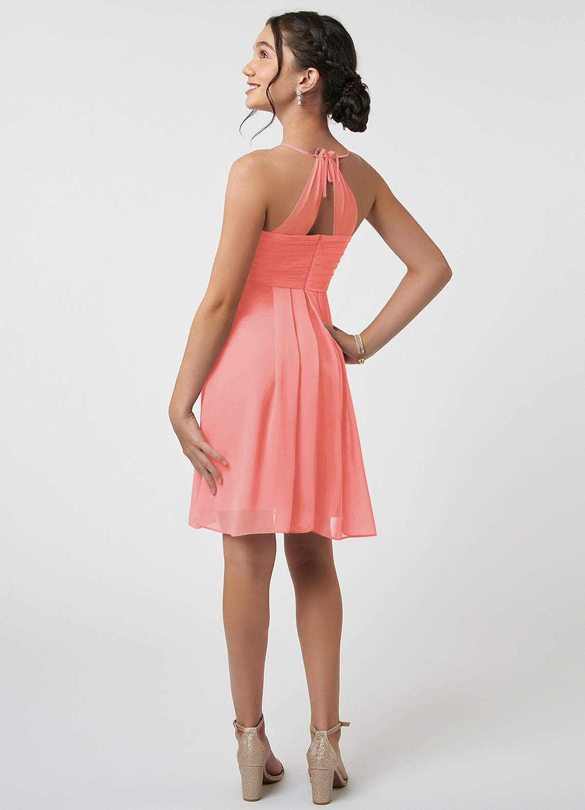 Juniors coral dress best sale