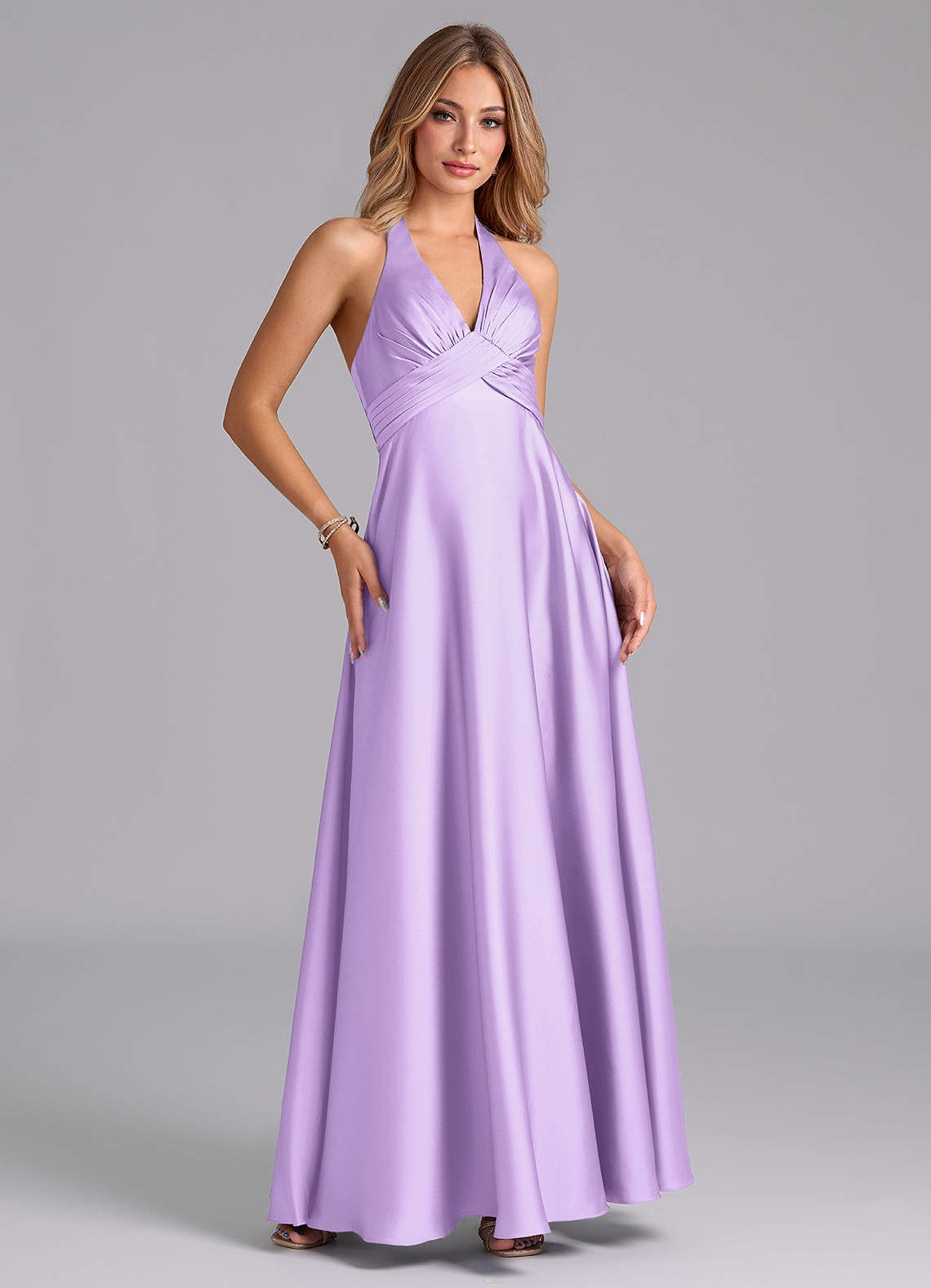 Azazie Tessie Lilac Stretch Satin Bridesmaid Dresses | Azazie Azazie Tessie Lilac Stretch Satin Bridesmaid Dresses | Azazie