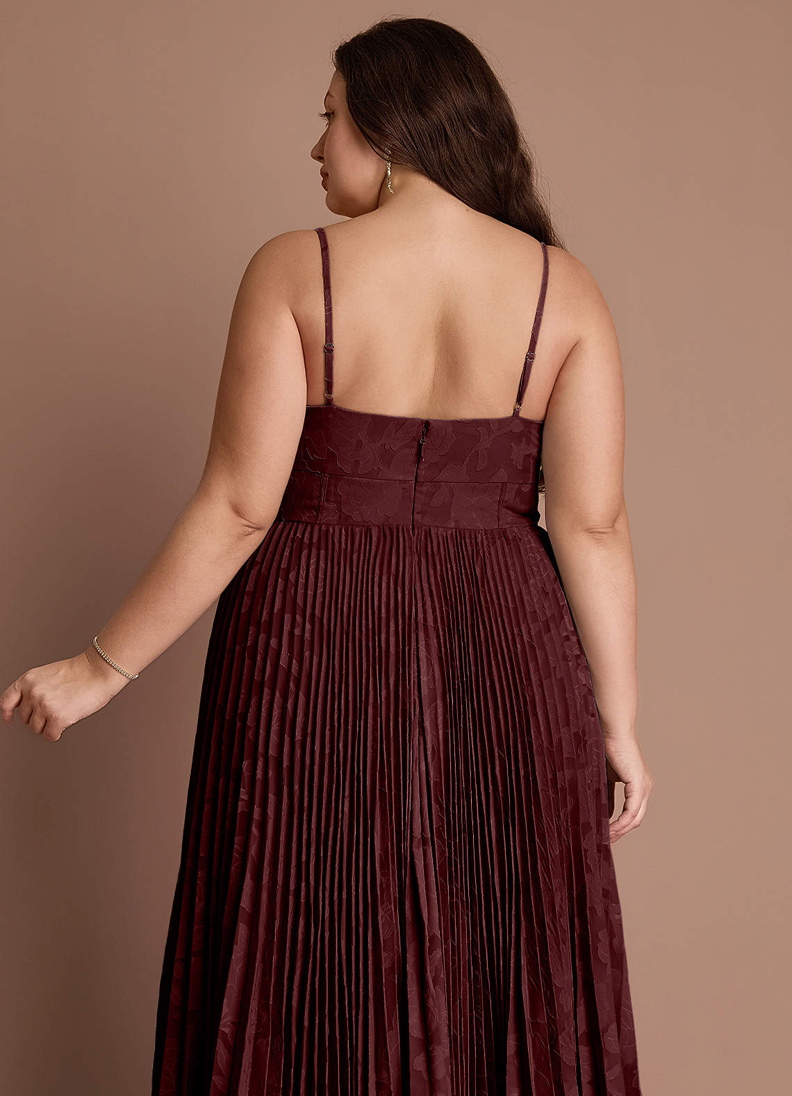 Akiko Wine Pleated Maxi Dress image10