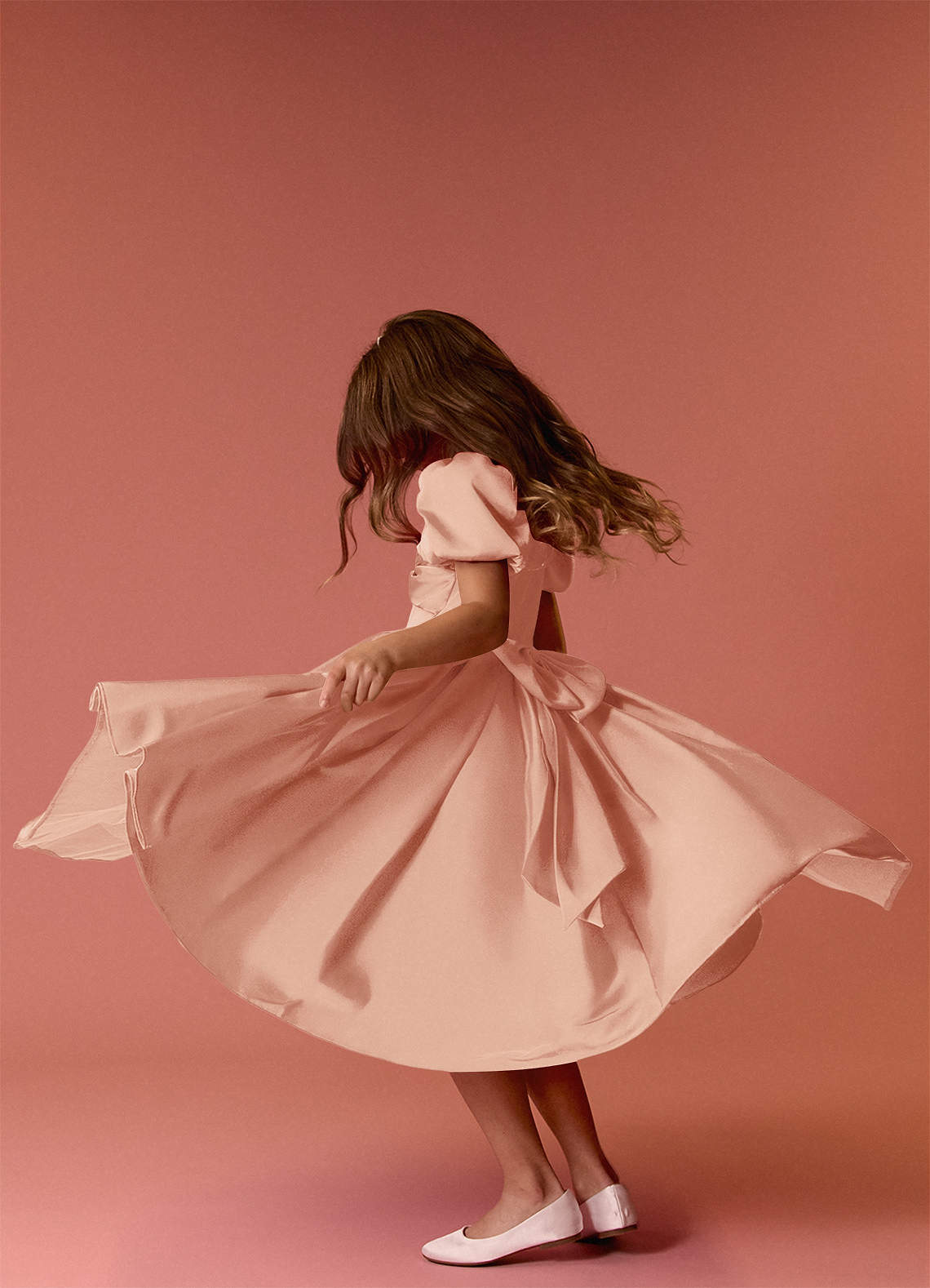 Barbie ♥ Azazie Flower Girl Dresses English Rose Ball-Gown Sweetheart Neckline Stretch Satin Dress image7
