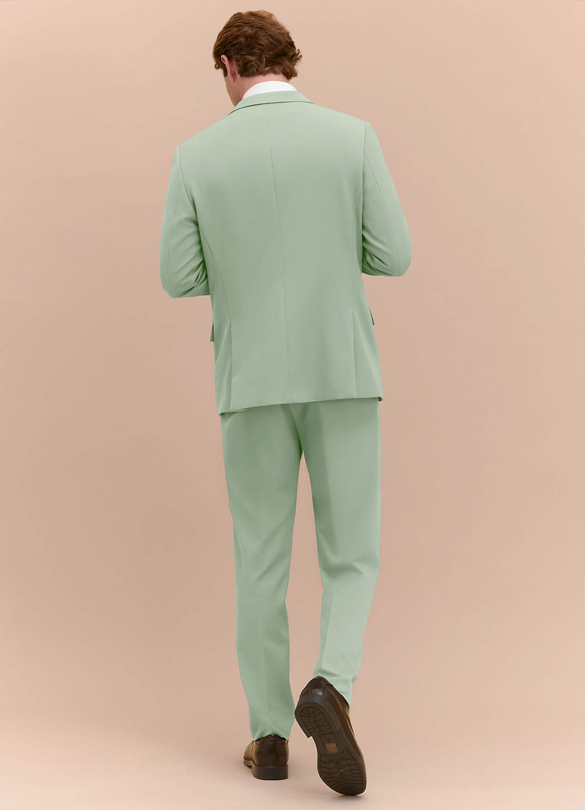 front James Dusty Sage Structured Stretch Suit