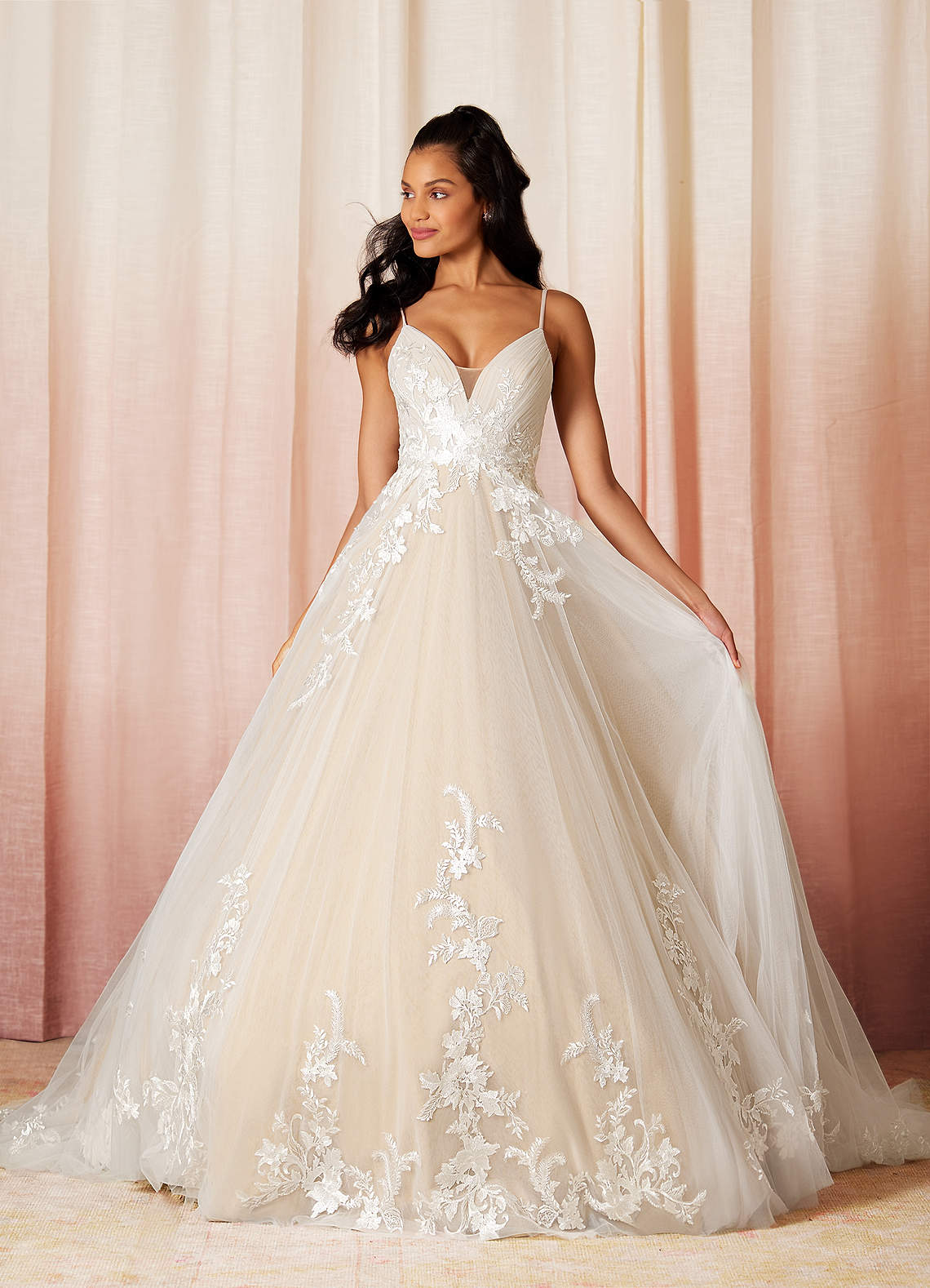 Diamond White/Champagne Azazie Rhodes Wedding Dress Wedding Dresses