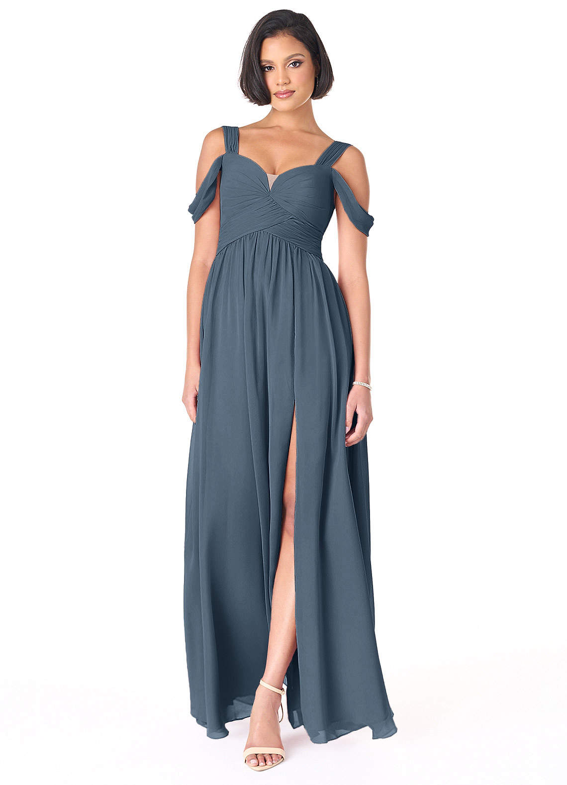 Azazie Lianne Neptune Chiffon Bridesmaid Dresses | Azazie
