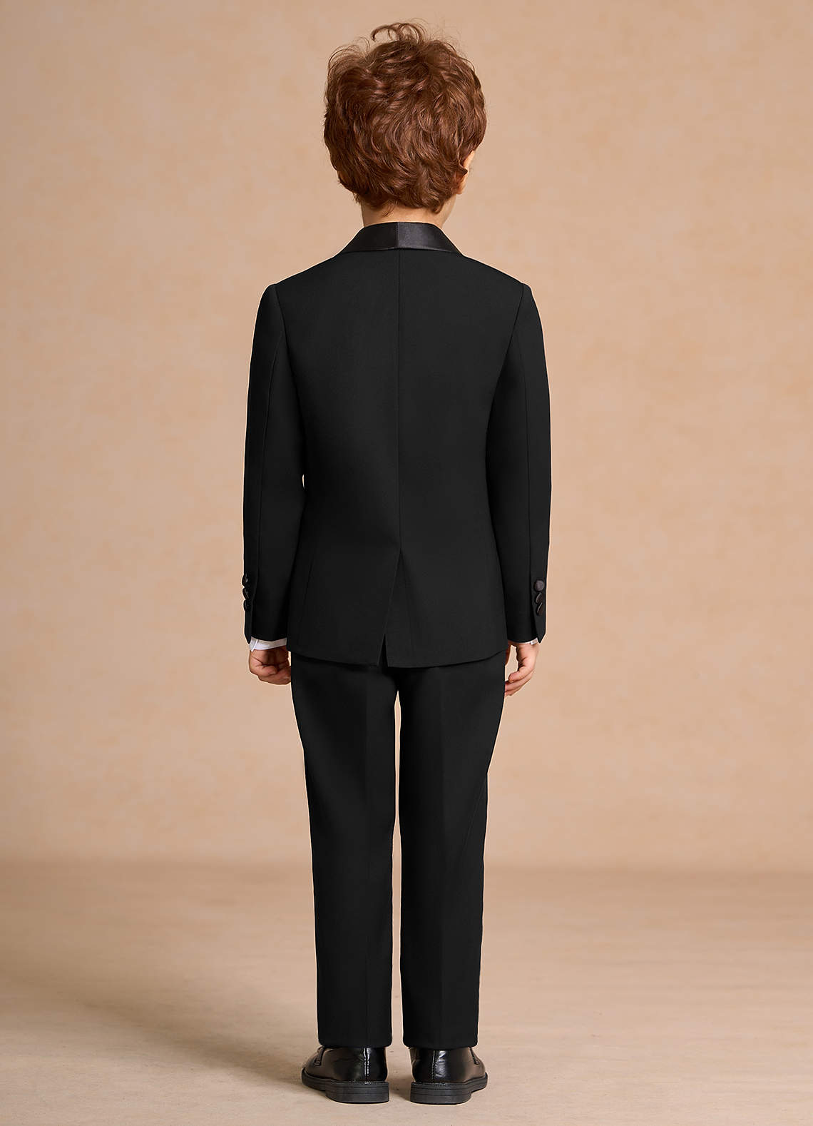 front Lucas Black Boys Shawl Lapel Tuxedos