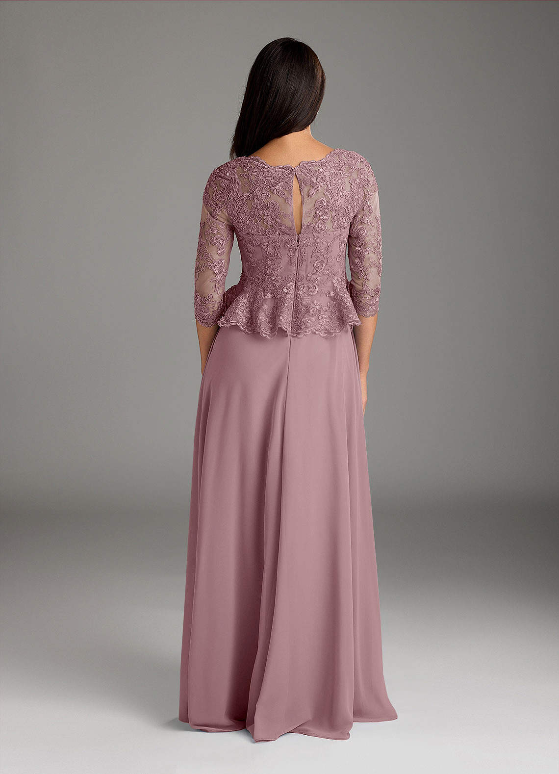 Azazie Averie Mother of the Bride Dresses Dusty Rose A-Line Boatneck Sequins Chiffon Dress image6