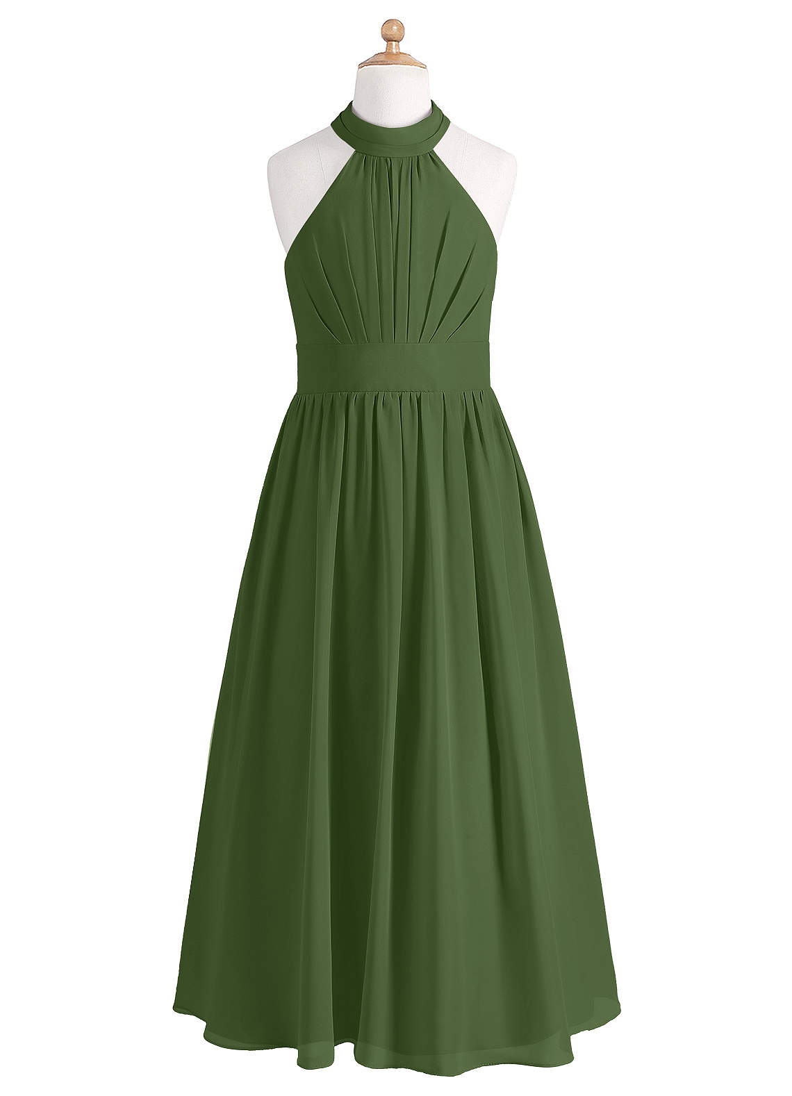 Azazie Iman Junior Bridesmaid Dress in Olive Azazie CA