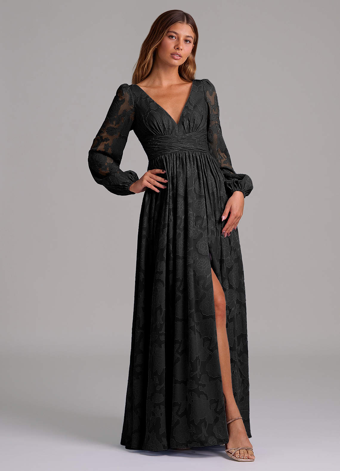 women's white maxi dress with sleeves Petal and Pup Colter Long Sleeve Maxi Dress