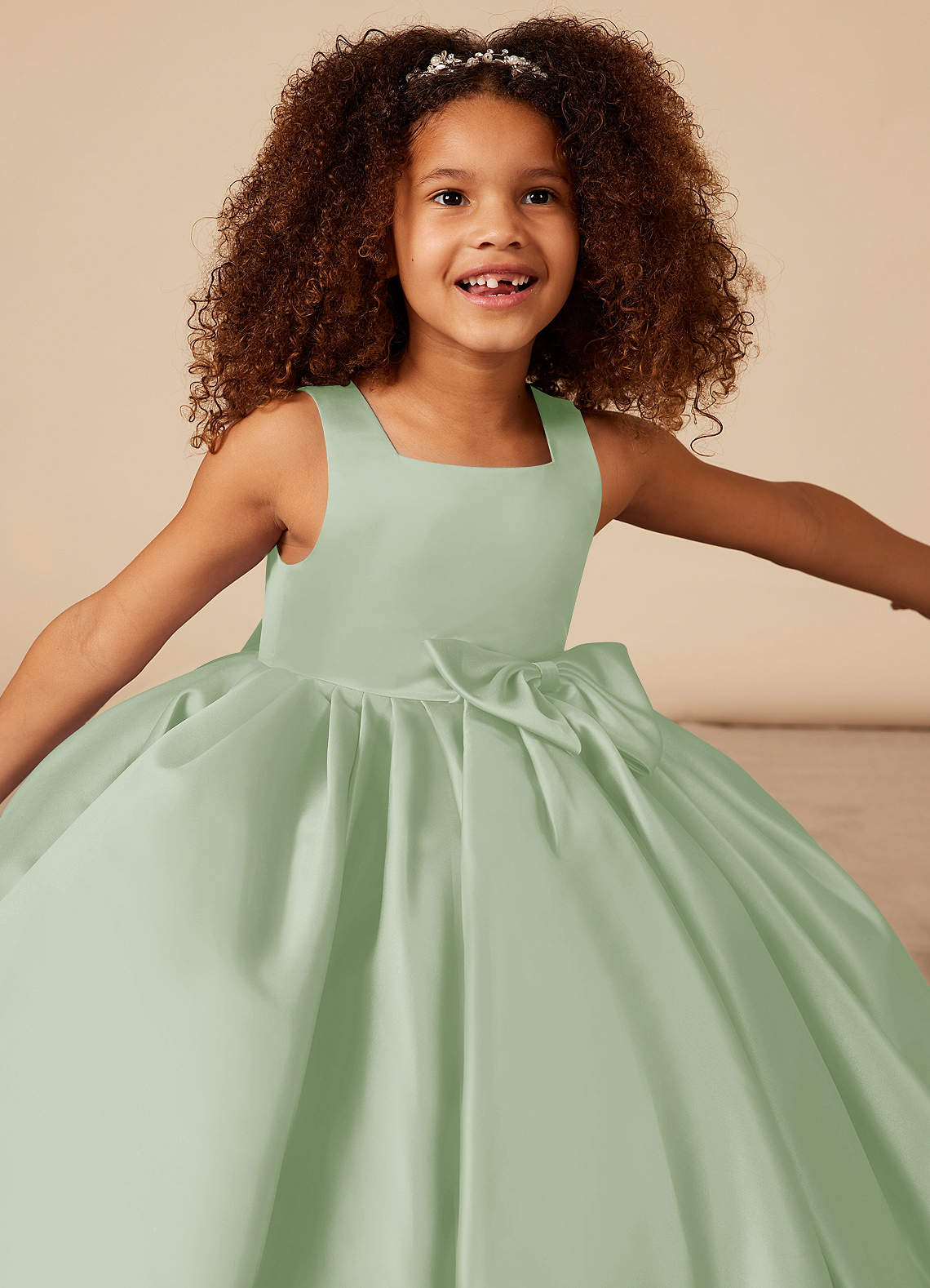 Sage green hotsell flower girl