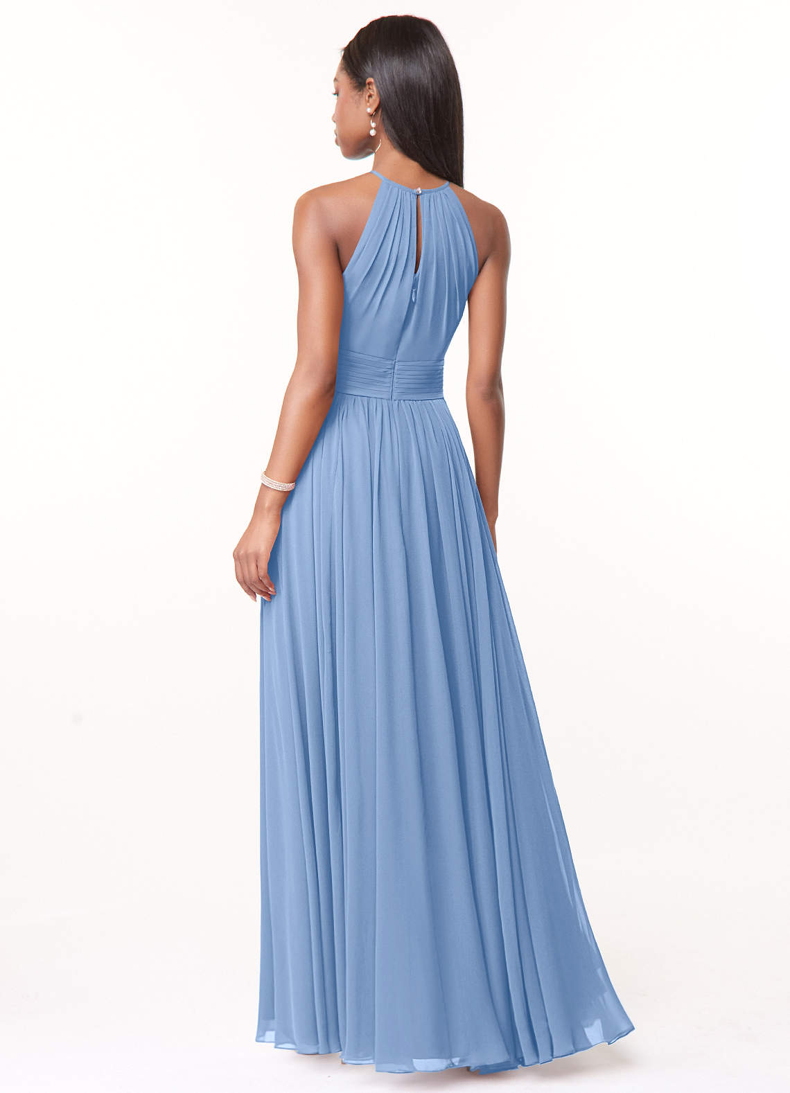 Azazie Cherish Steel Blue Bridesmaid Dresses Azazie DE