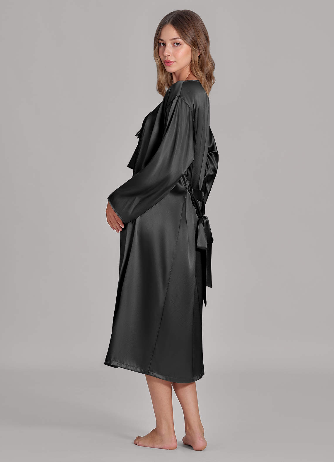 front Ensemble de vêtements d'intérieur 3 pièces en satin