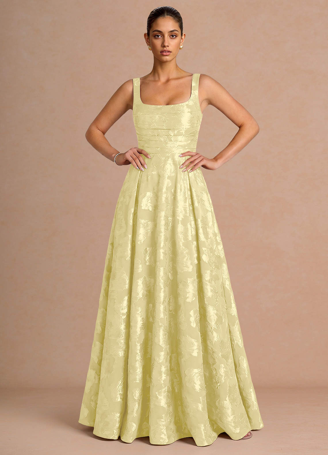 lemon maxi dress formal Women's Lemon Chiffon Strappy Pleated Belt Detail Maxi Dress