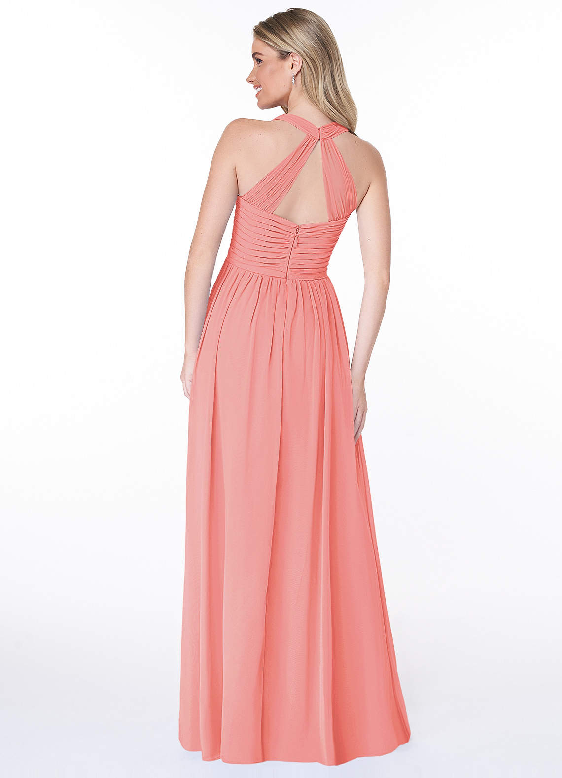 Coral Azazie Jaclyn Bridesmaid Dresses | Azazie