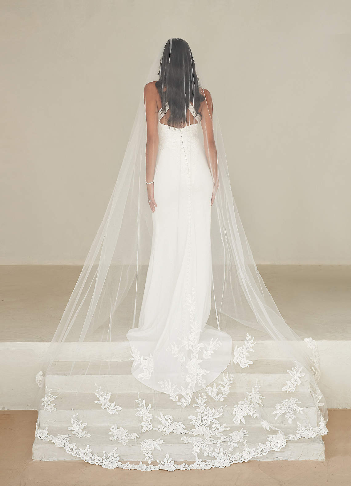 front Charity Lace Cathedral Veil