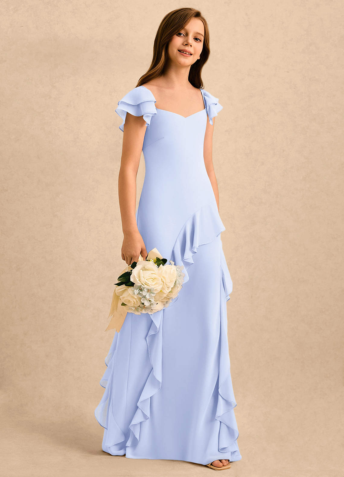 bright yellow homecoming dress Simple v neck satin short prom dress, yellow – shdress Style:Flare main image 0