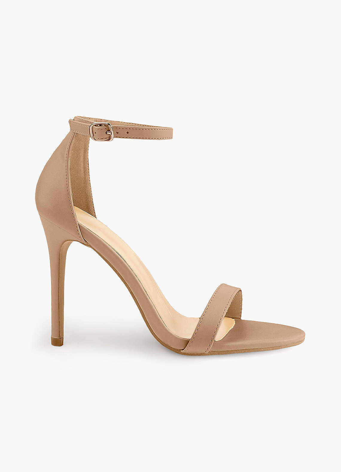 Tacchi a spillo con cinturino singolo in ecopelle Scarpe Nudo Azazie