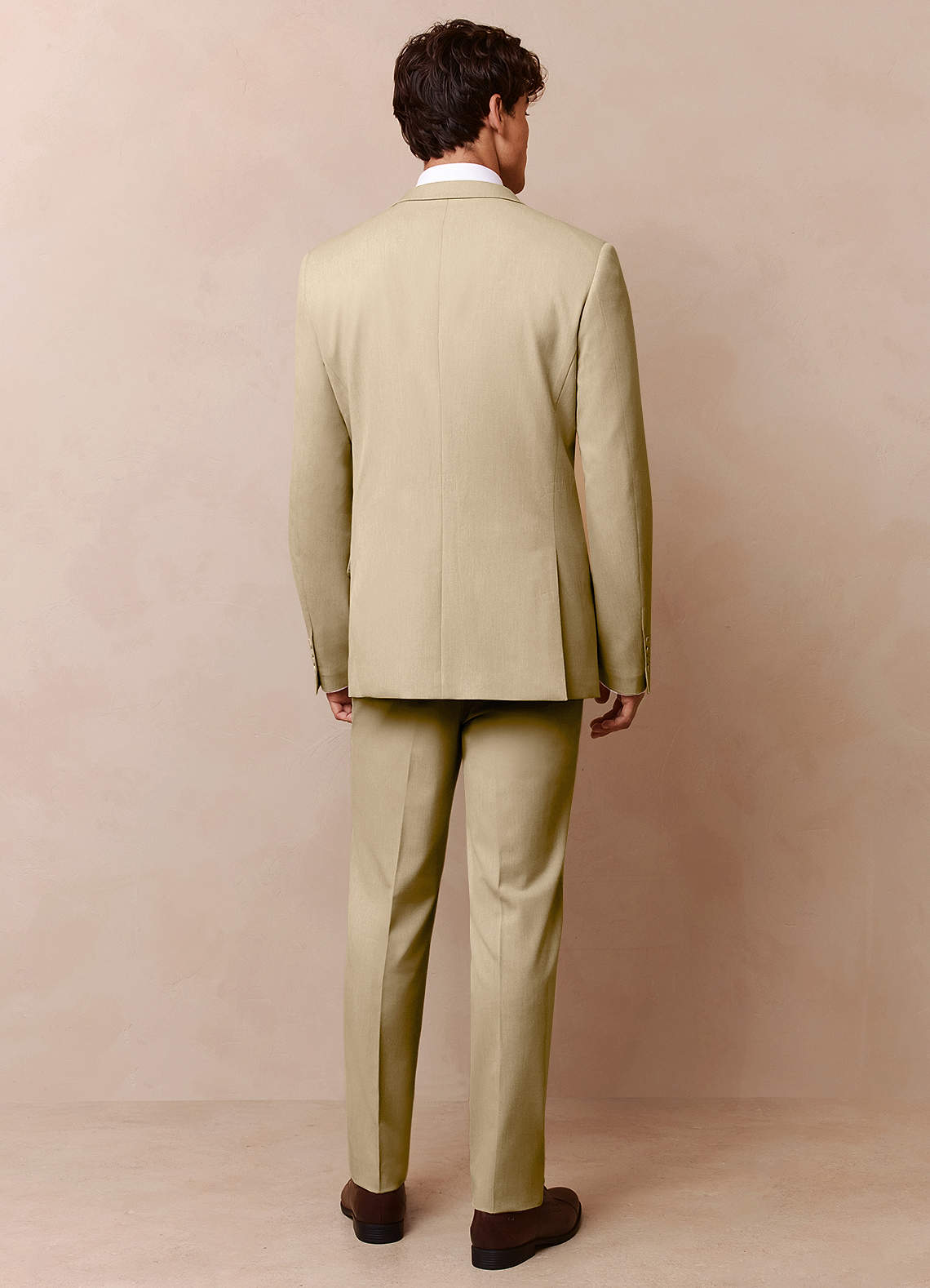 front James Champagne Structured Stretch Suit Jacket