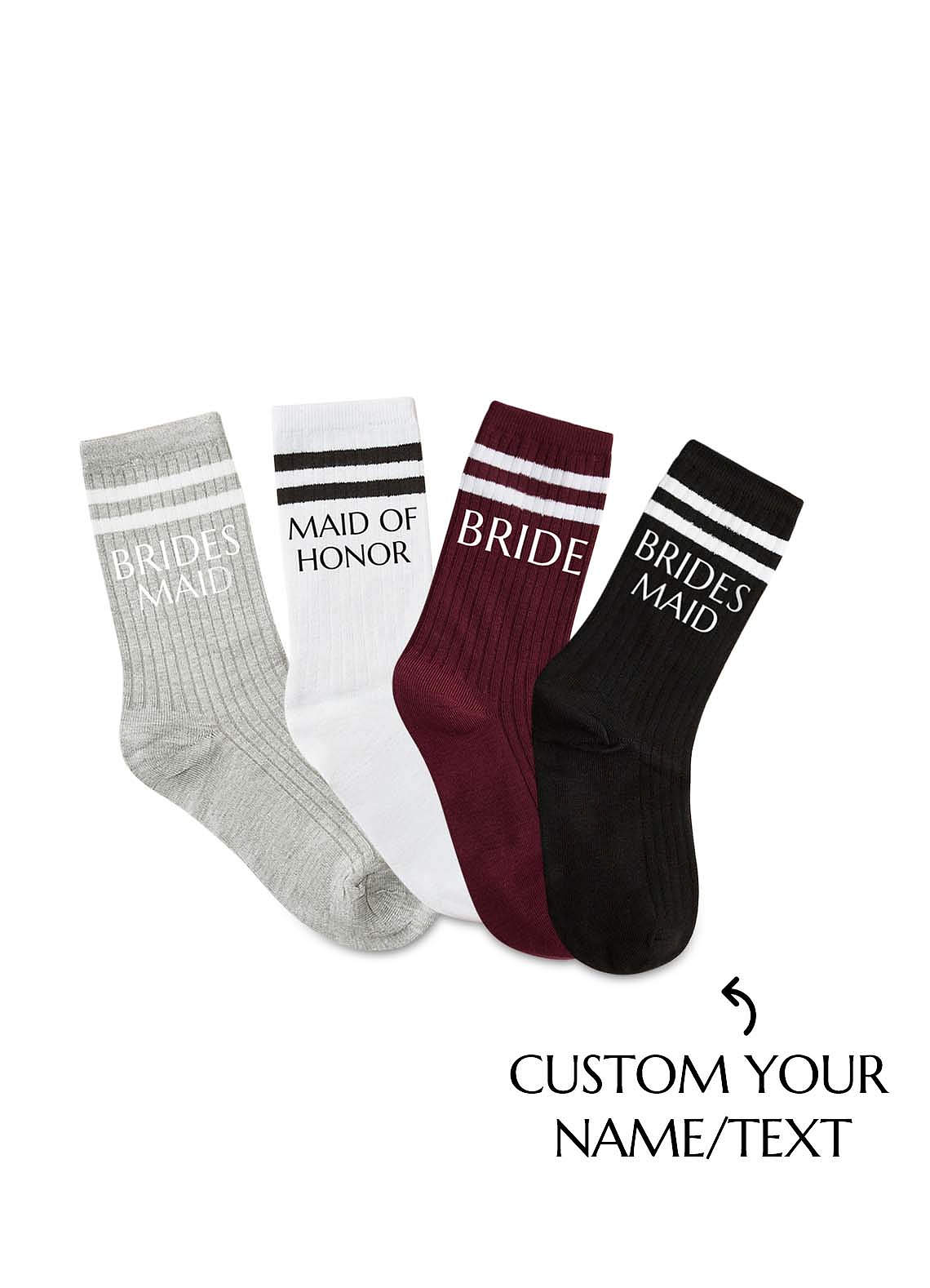 front Calcetines de doble raya personalizables