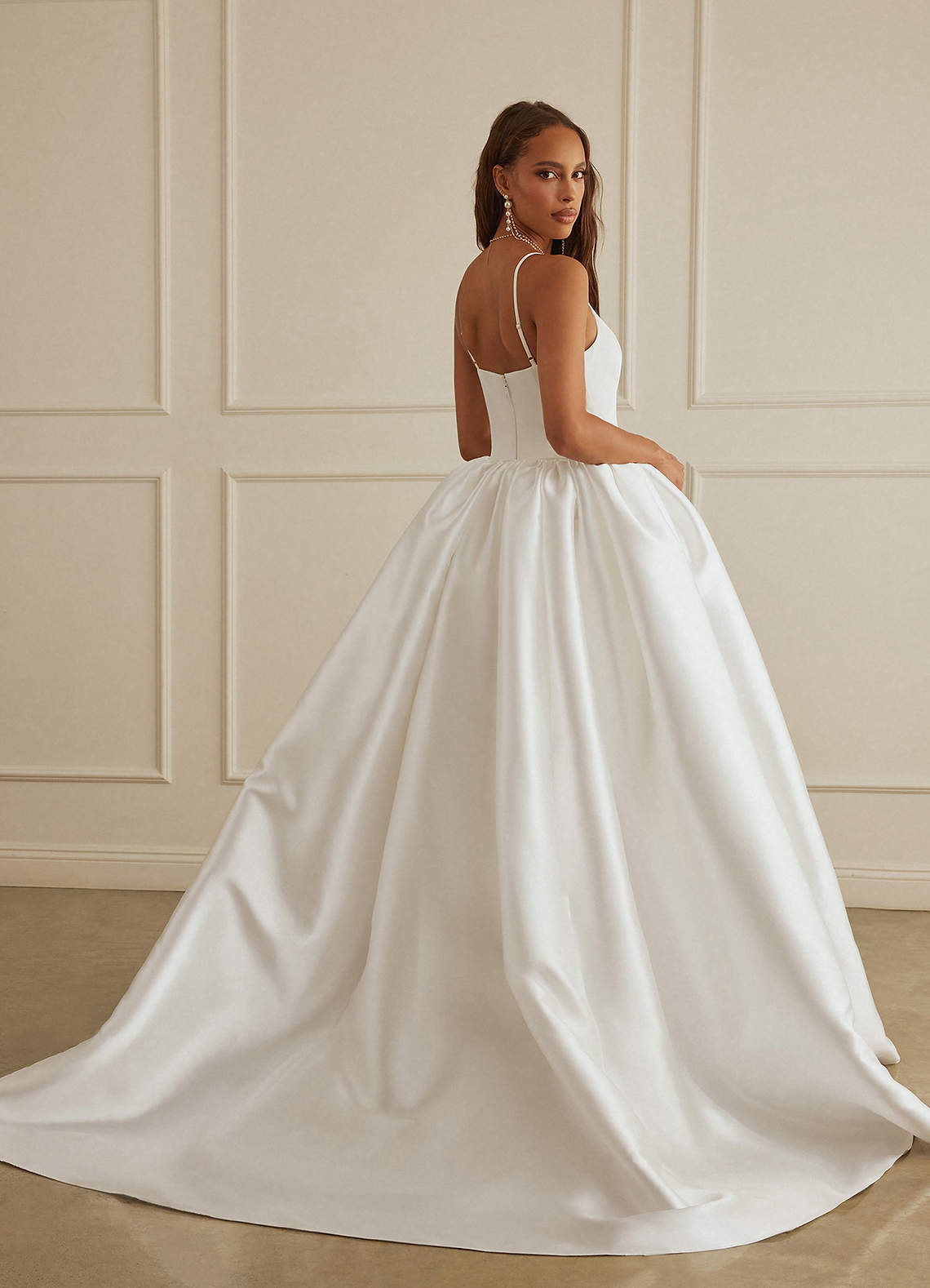 Christian Siriano Bridal for Azazie 2005 Wedding Dresses Basque Waist Crepe Back Satin and Mikado Ball Gown image2