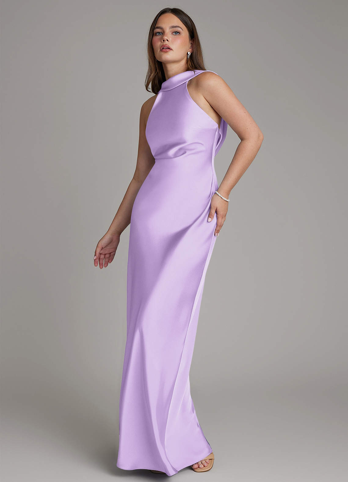 lilac gray bridesmaid dresses Azazie Dimitra Color:Mahogany The open back design RESONANCE Kelira Keyhole Cutout Mini