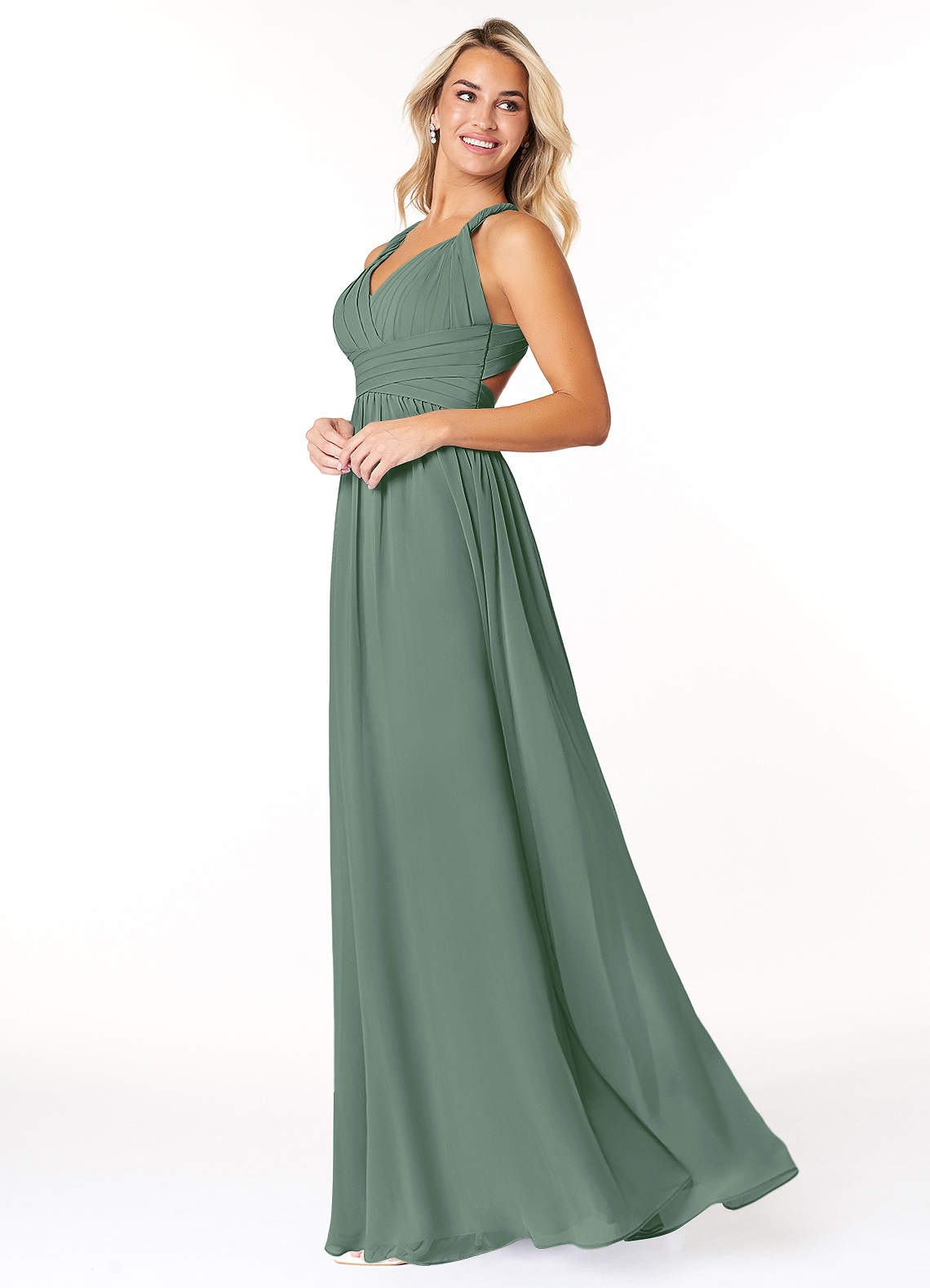 Azazie Ashia Eucalyptus Bridesmaid Dresses | Azazie