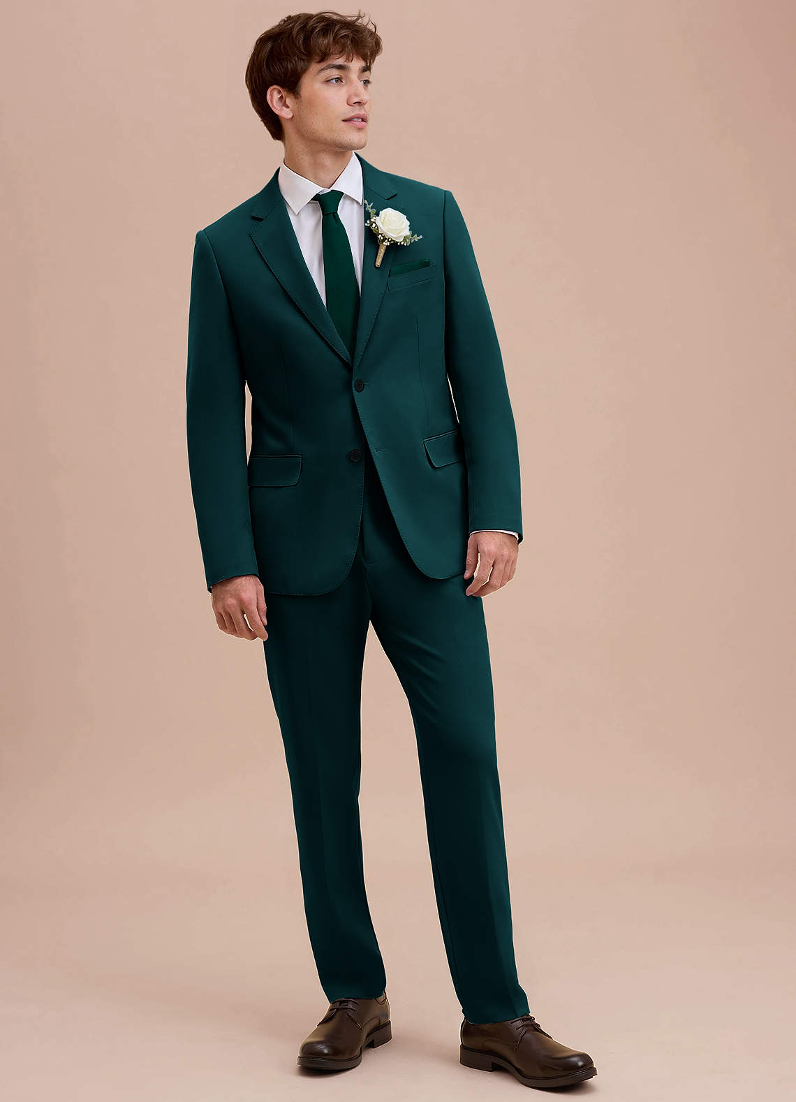 front Ethan Pine Refined Weave Suit