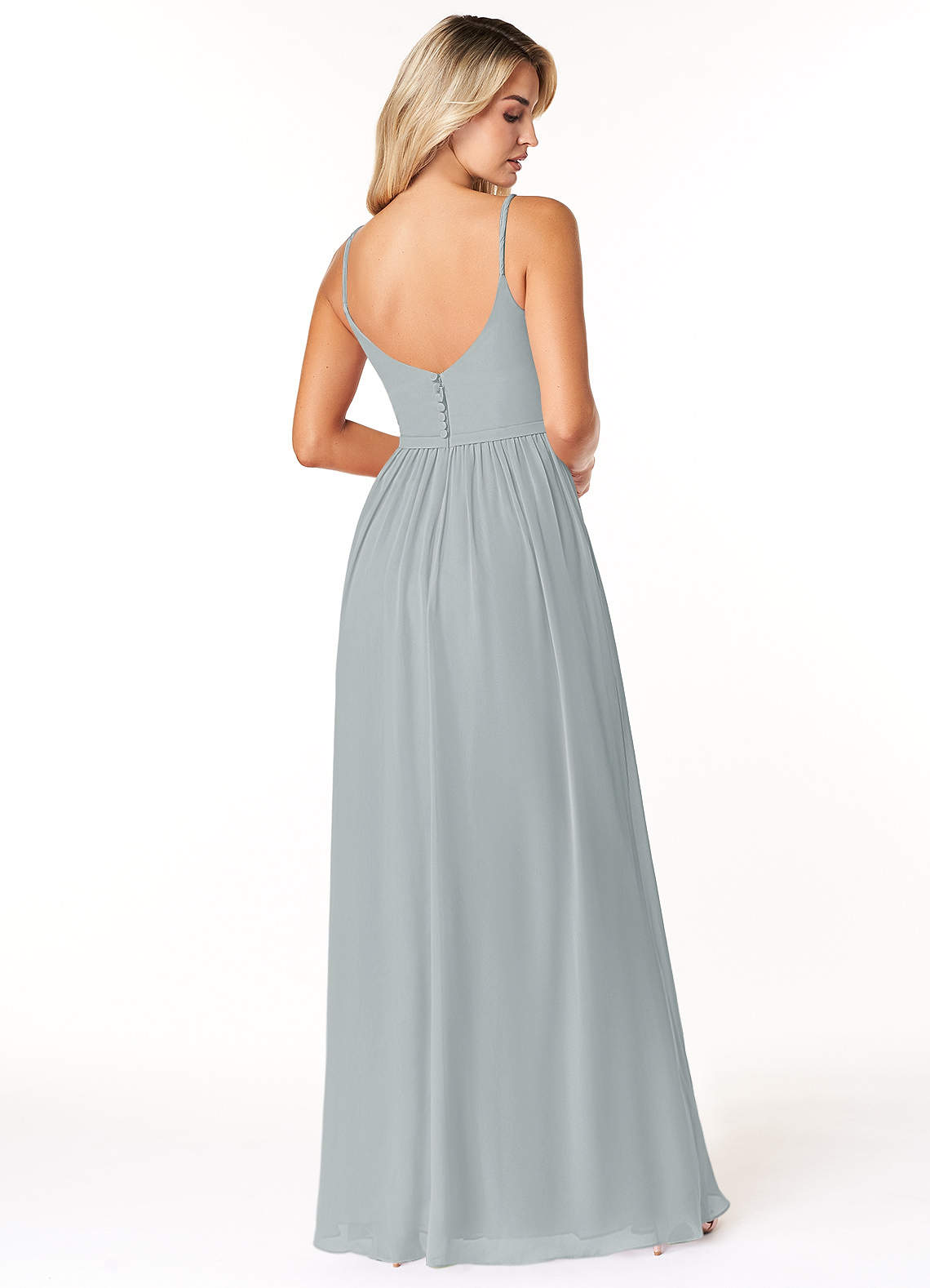 Azazie Kimber Bridesmaid Dress good Size A4 Dolphin Grey NWT $99