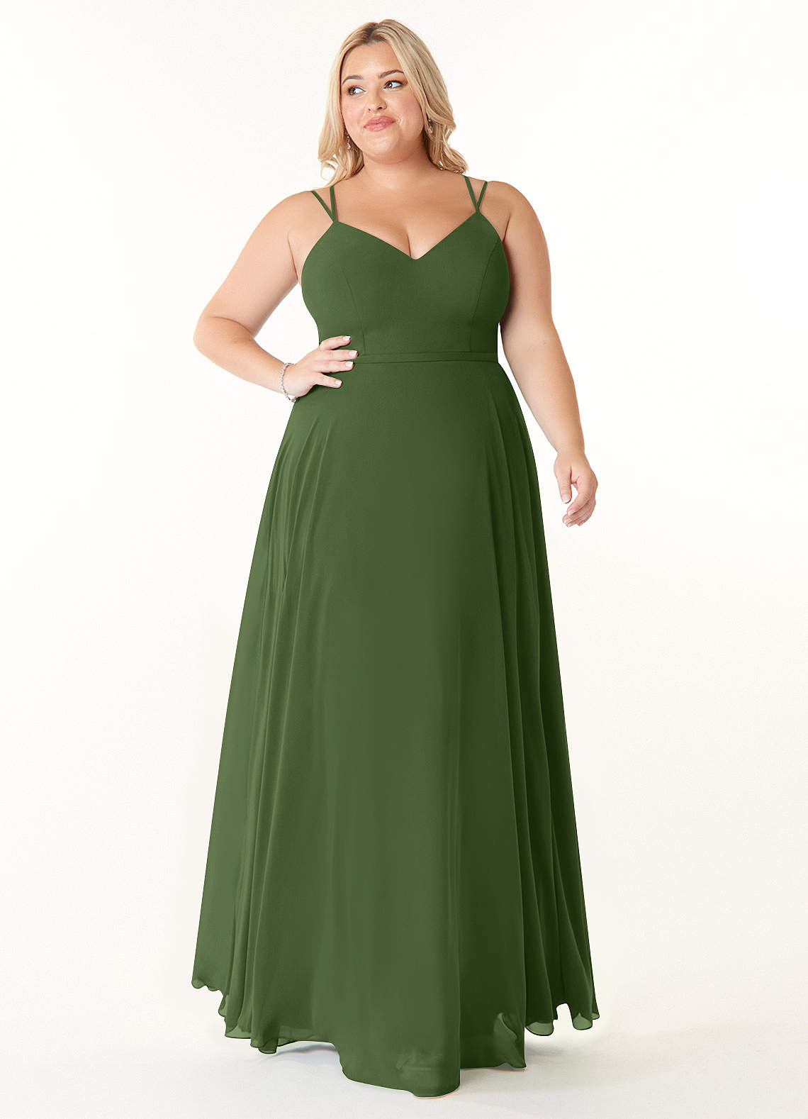 dress green wedding GRETA / Green Wedding Dress with Colored Flower Applique main image 0
