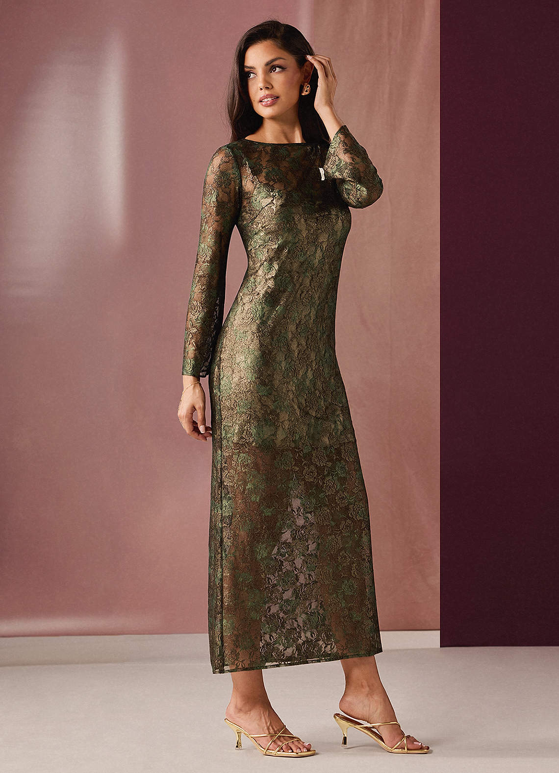 Artemis Black Gold Two Piece Dress Ready to Ship