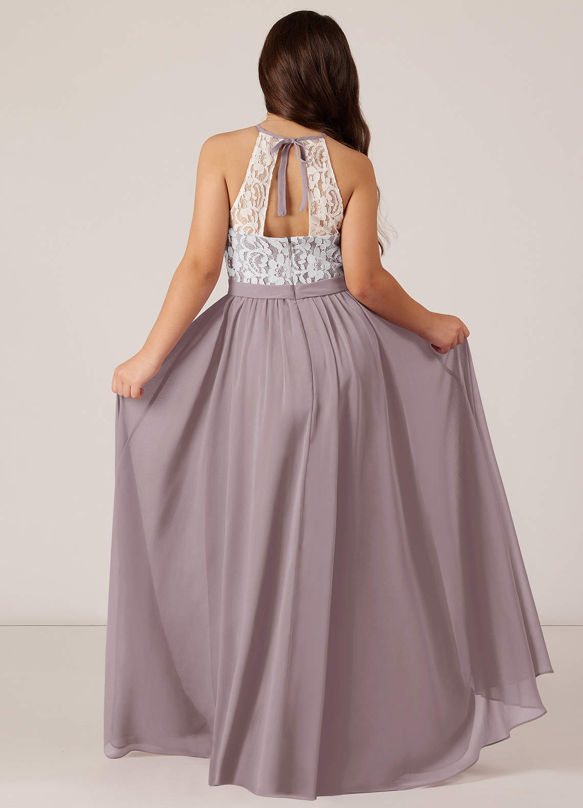 Azazie Fahari Junior Dusk A-Line Lace Chiffon Dress image1