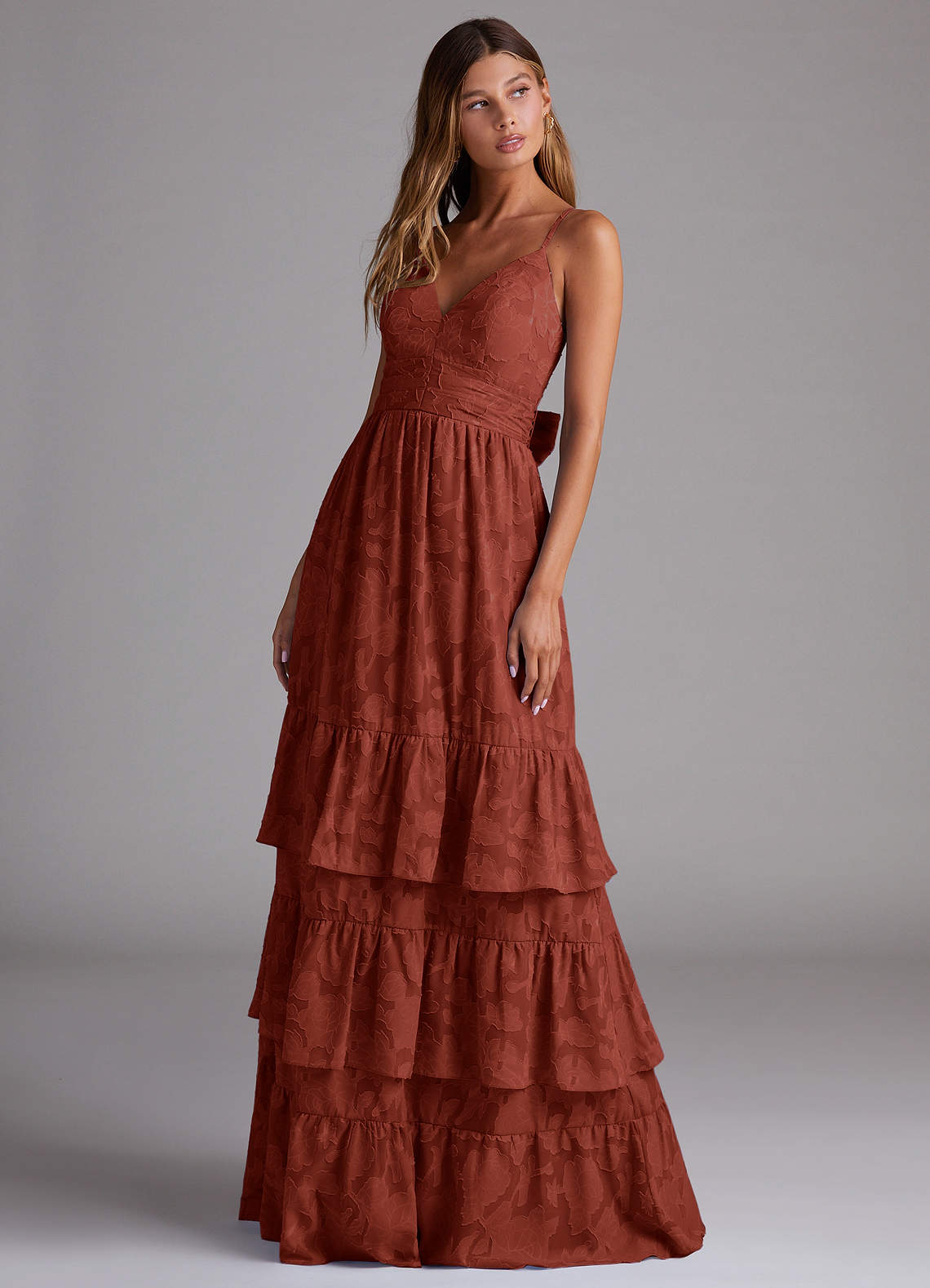fitted lace wedding dress Aspen Maxi Dress- Terracotta Red – C.J. Copeland's