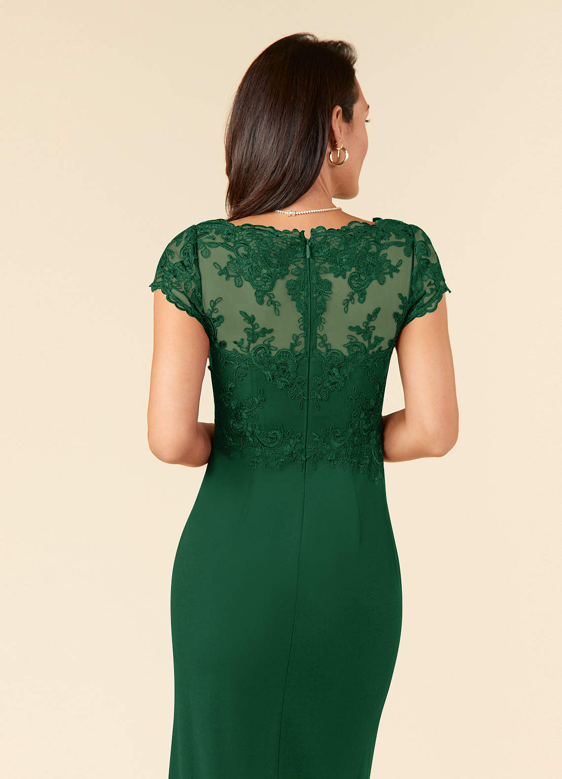 chinese dress ladies JESSICA GUIPURE LACE AND SILK GOWN IN GREEN | CULT MIA